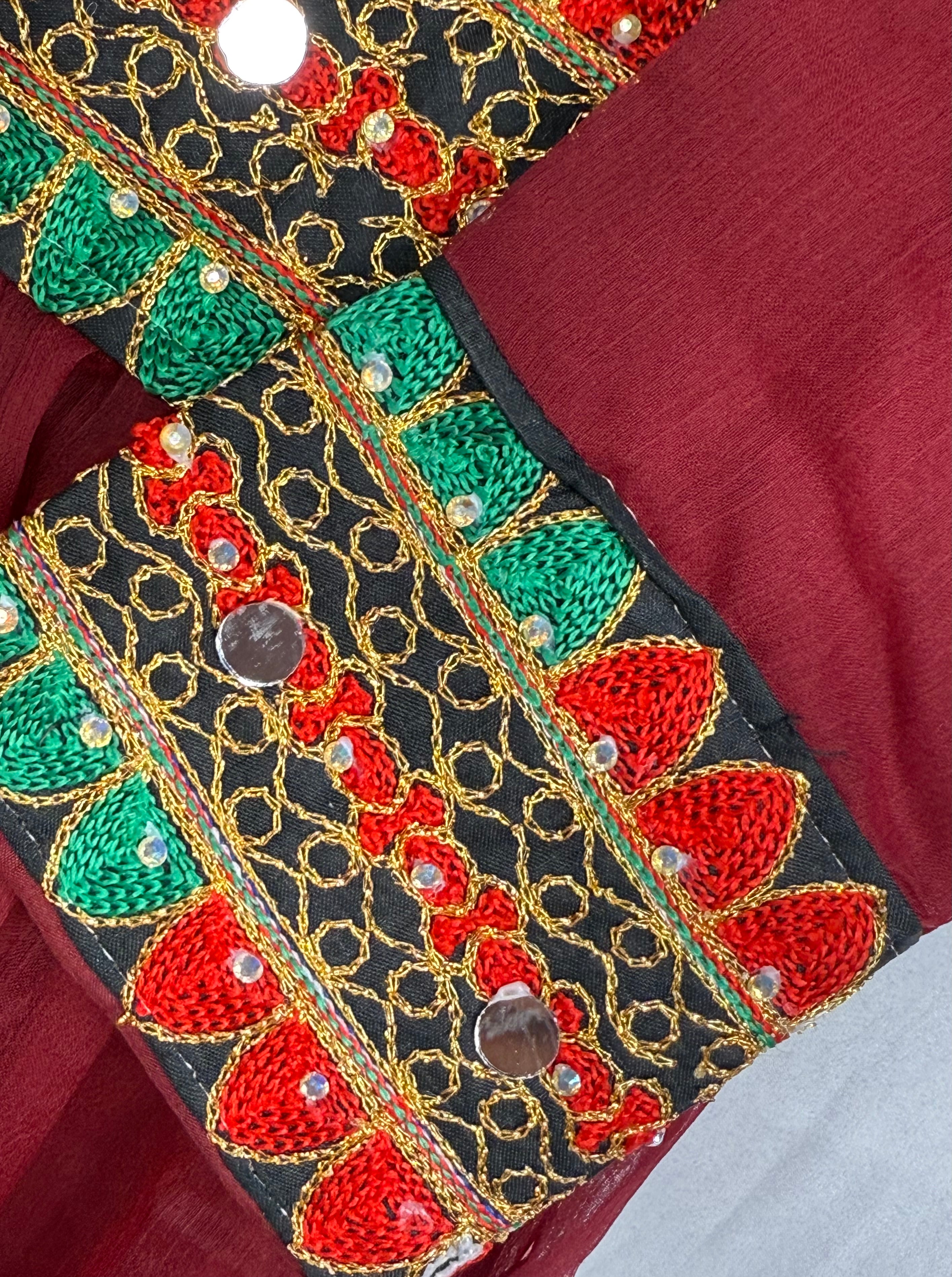 Afghan Style Girls Suit 3 Pcs For All Occasions/Events By Areeba'S Couture Casswg-8