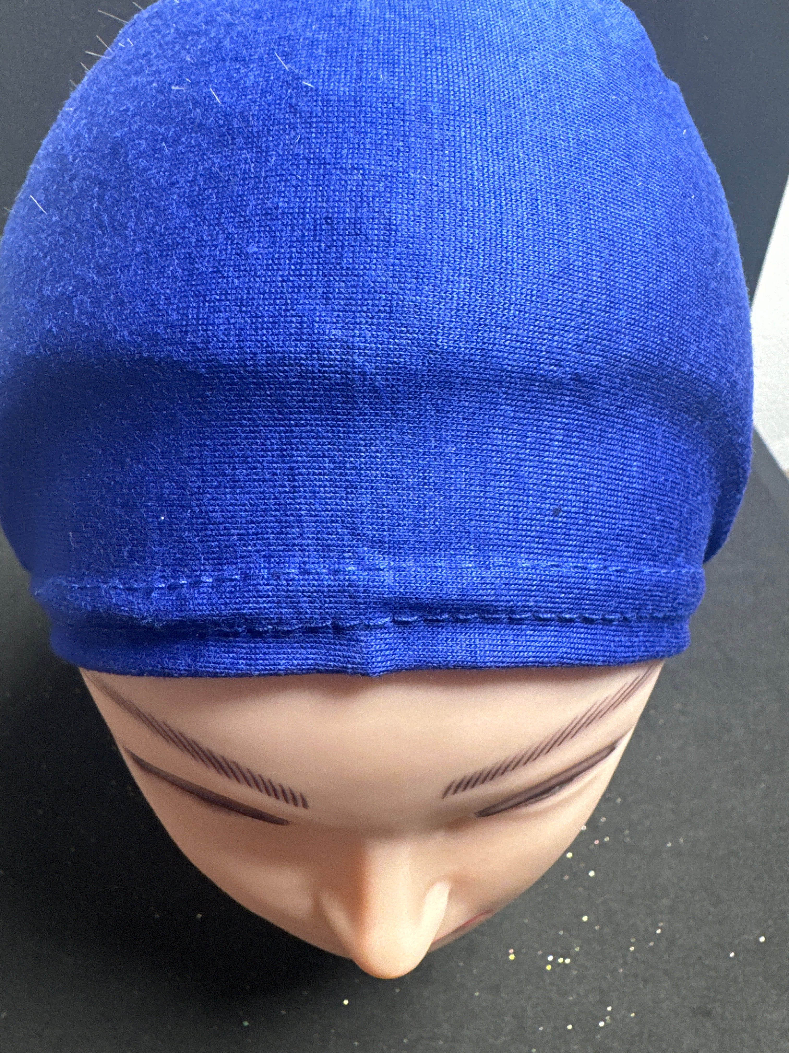 Blue  jersy Fabric hijab cap HC50