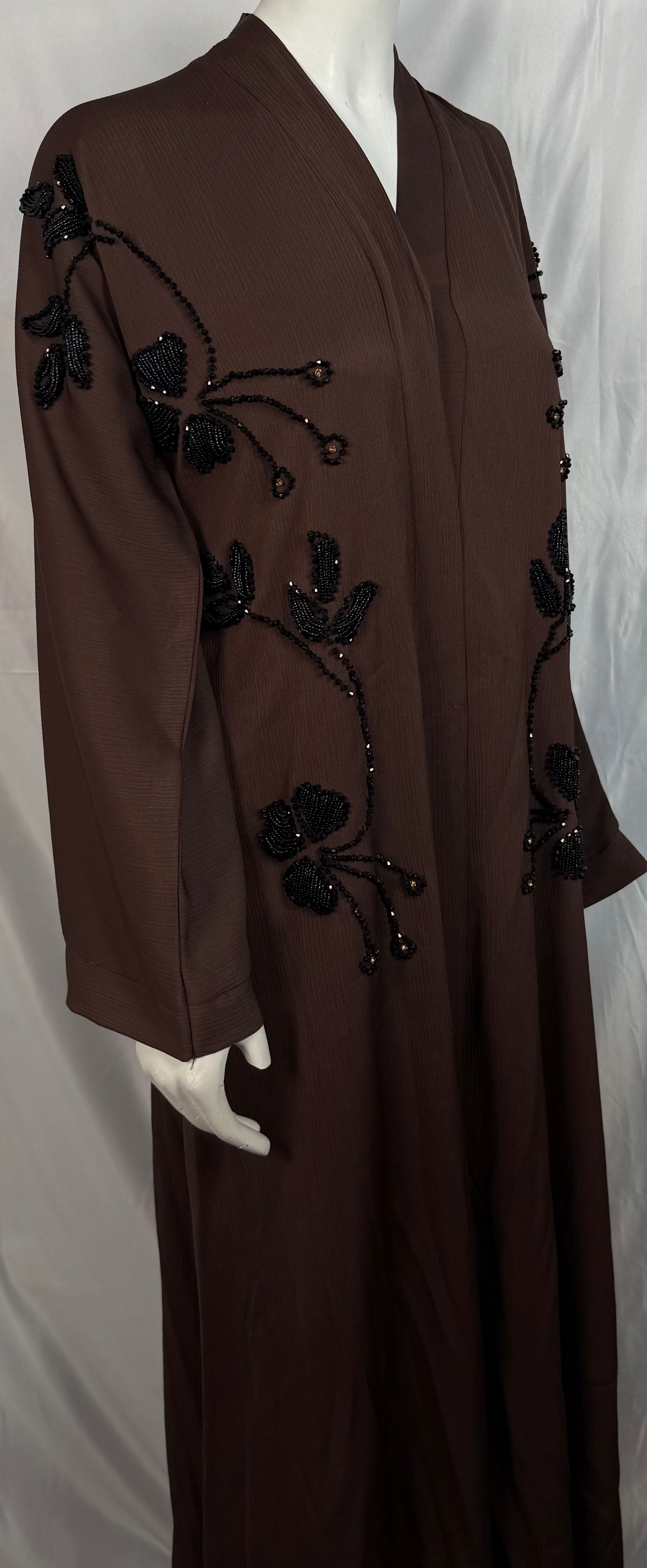 Ladies Brown Heavy Beaded Work