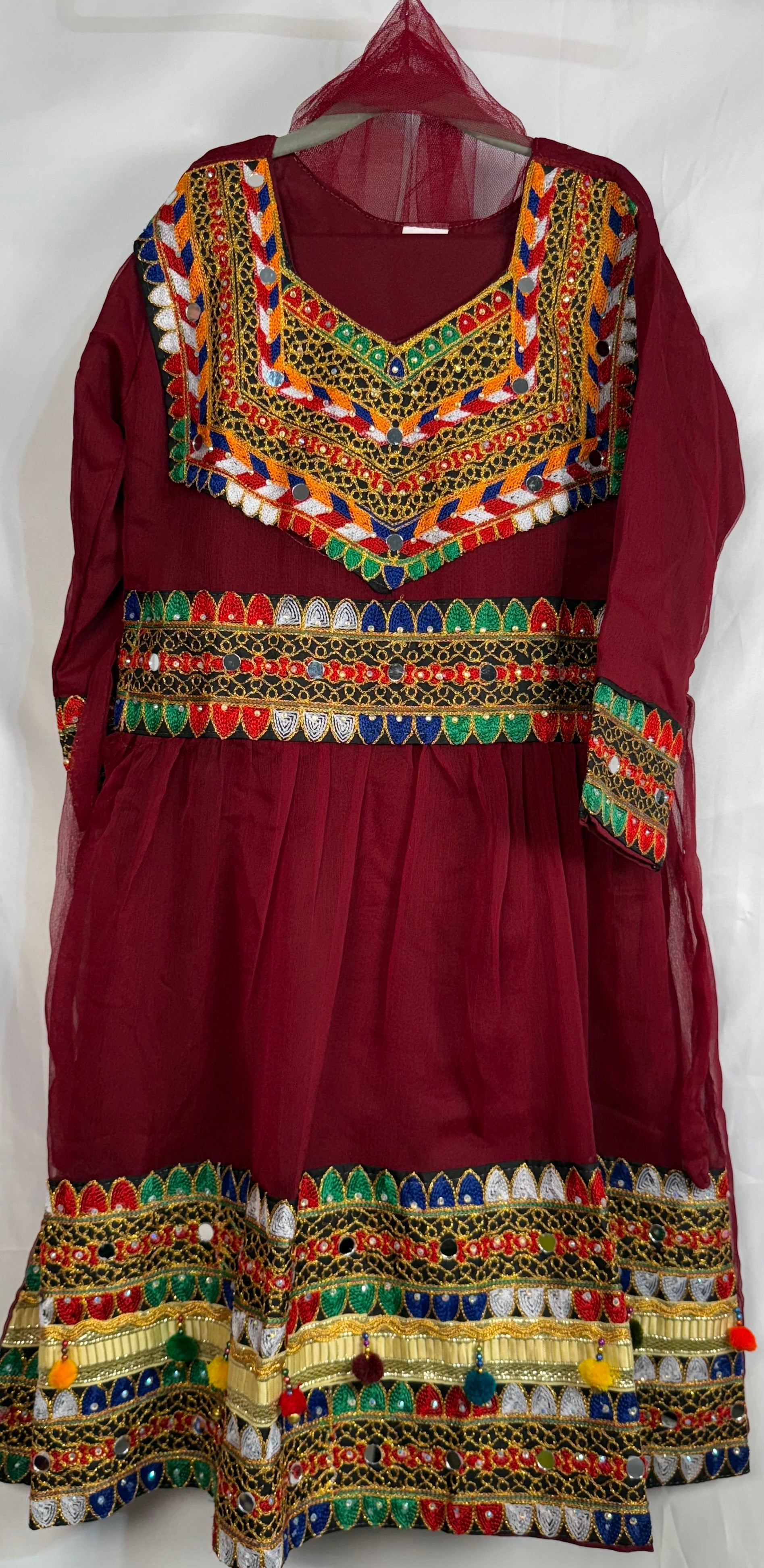 Afghan Style Girls Suit 3 Pcs For All Occasions/Events By Areeba'S Couture Casswg-8