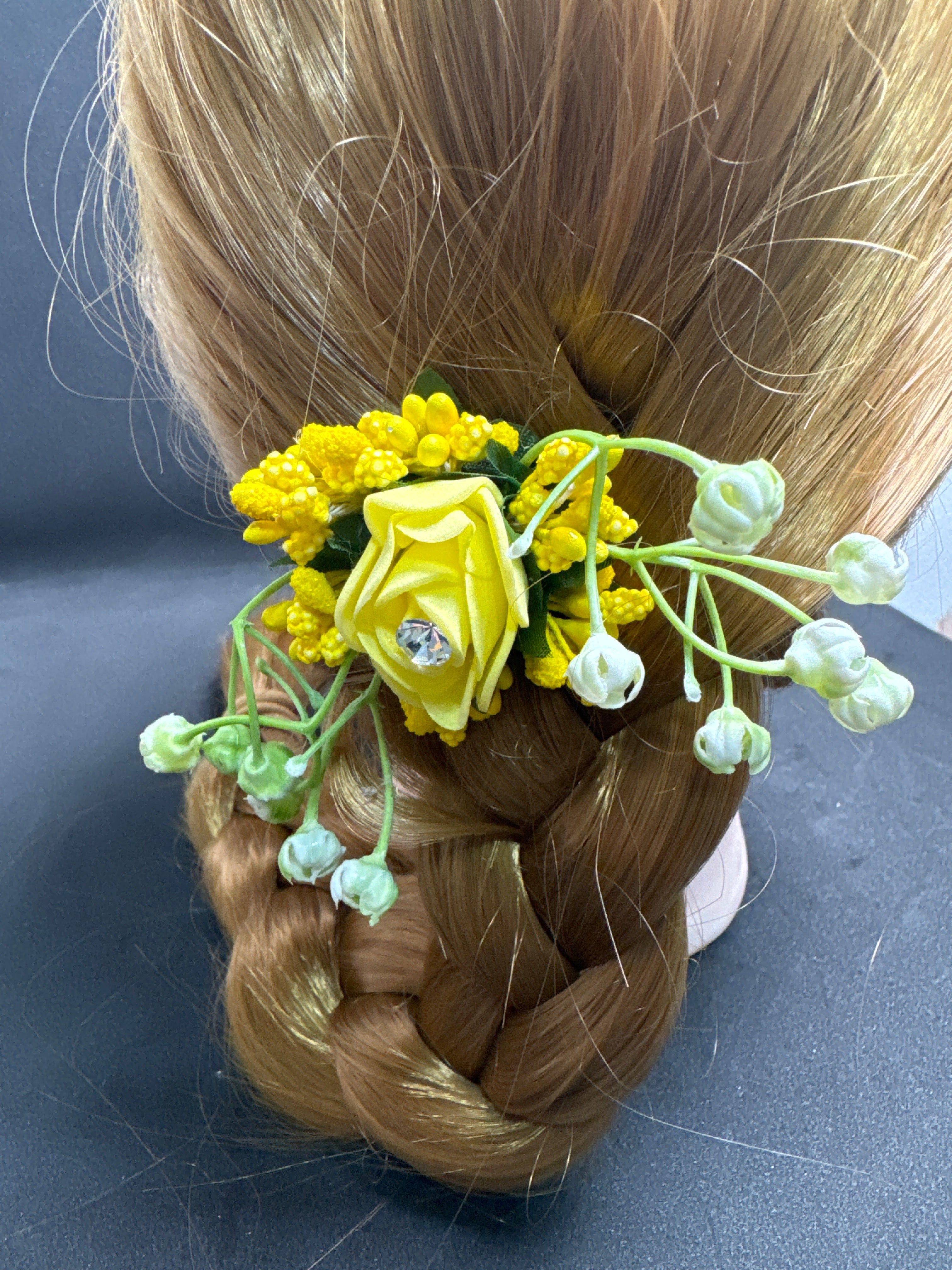 Yellow colour hair pin