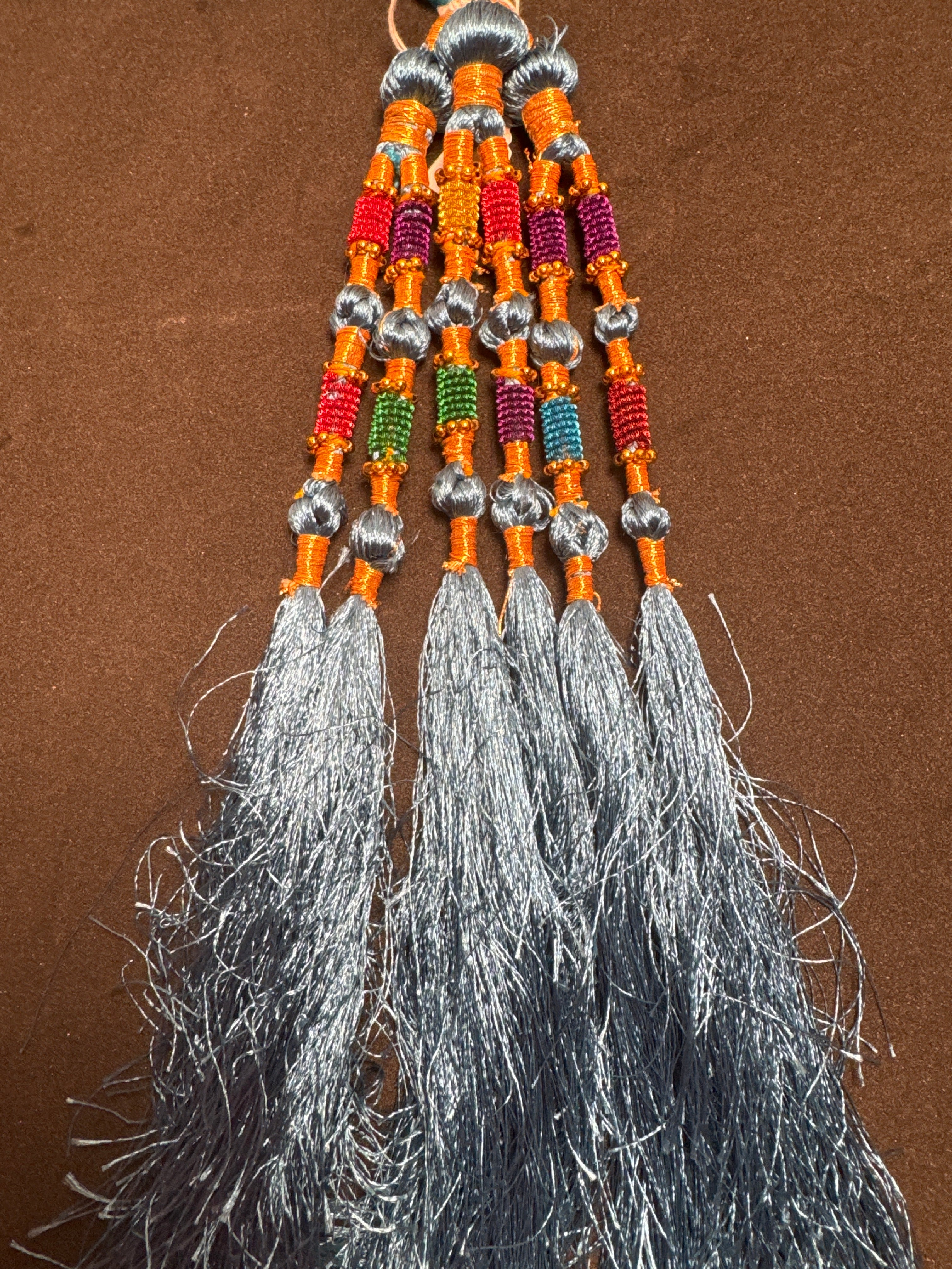 Ferozi Parranda with multi colours beads in Ferozi colour tassels SP50