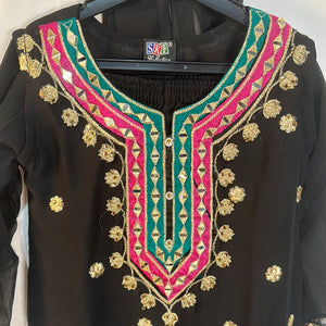 Girls black Garara collection D7- Areeba's Couture