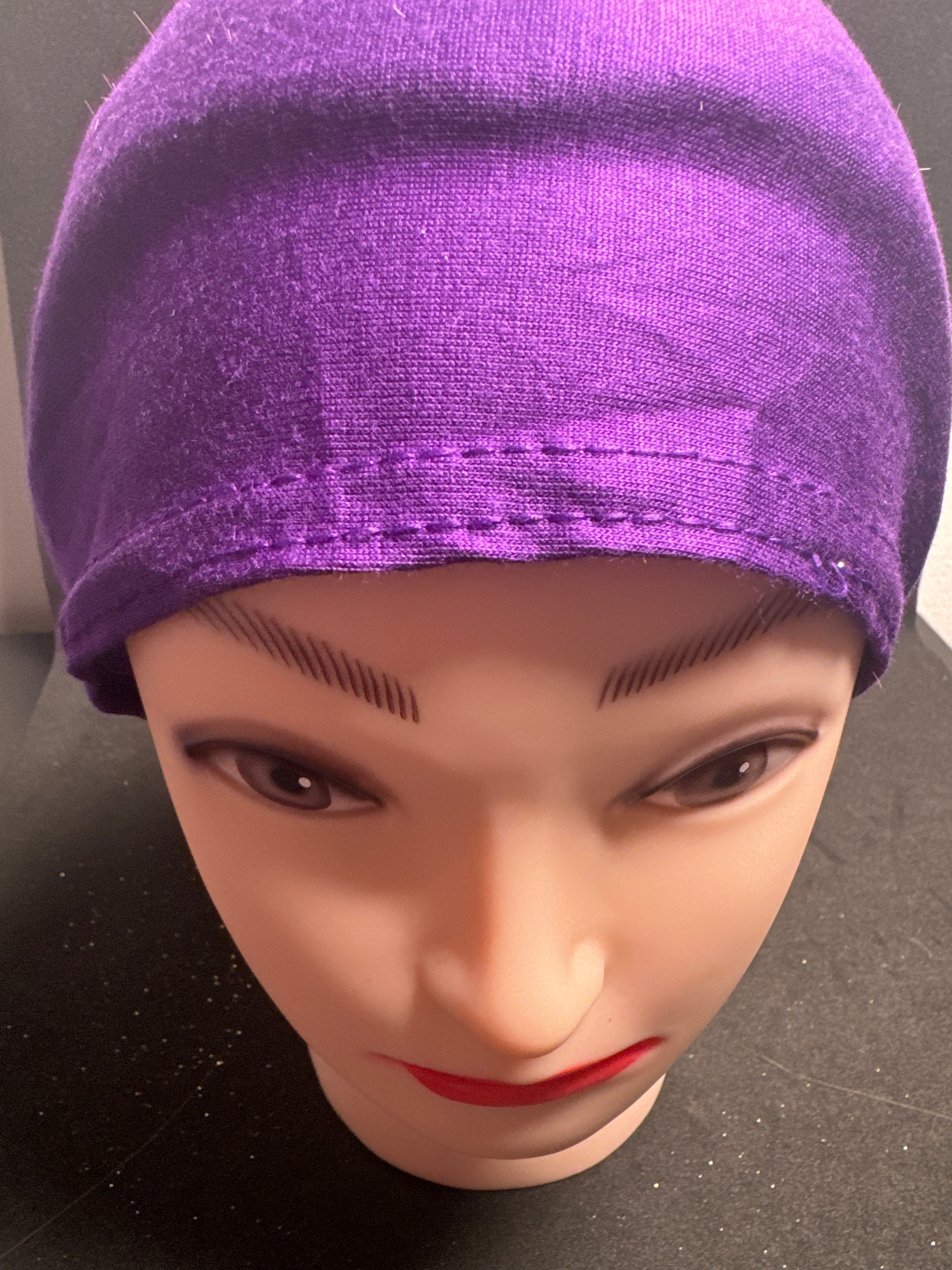 Women Hijab cap in Jersey Purple  fabric HC48