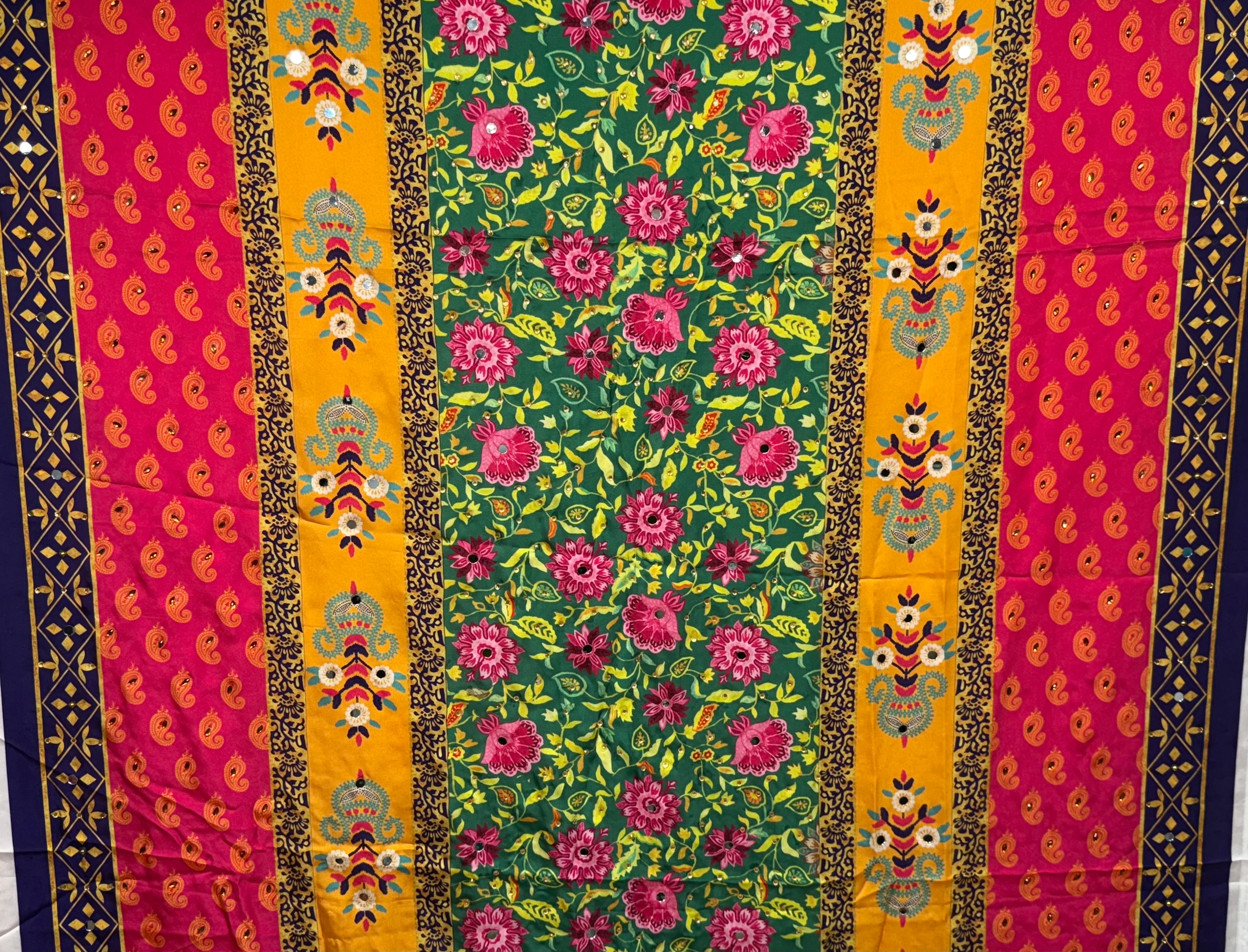 Silk Dupptta In Multi Colour Sd7 By Areeba'S Couture