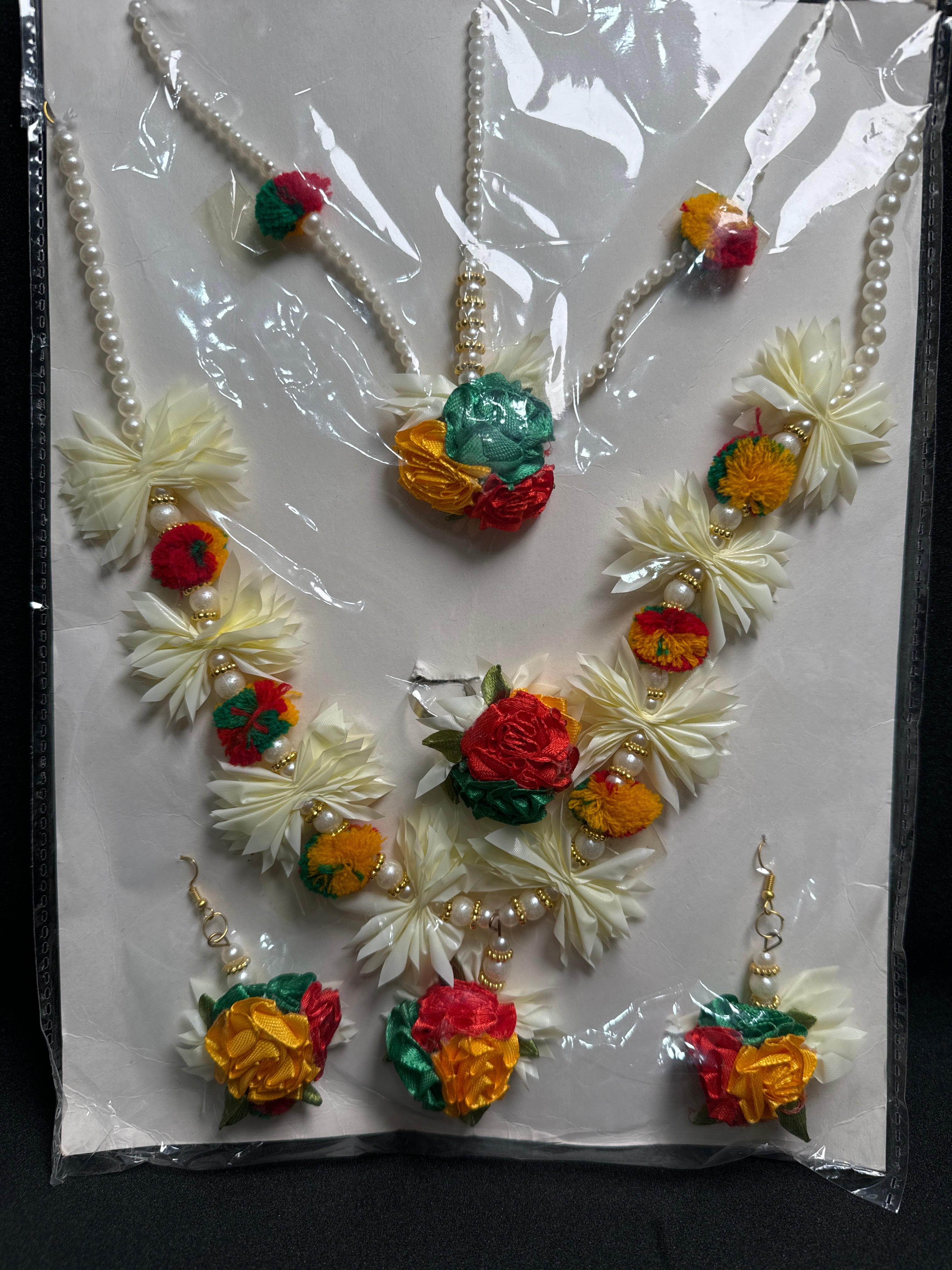 Multi colour flower Jewerally set