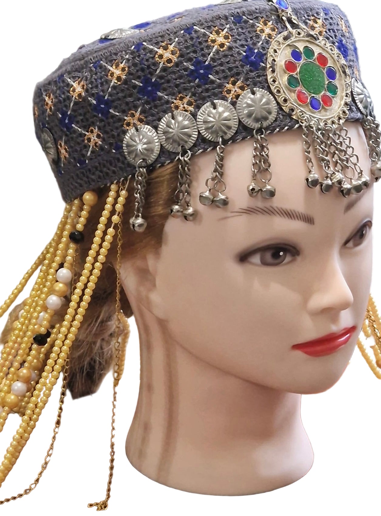Afghan Hat With Beads Hanging - 031 Traditional & Modern Fashion High-Quality Materials Unrivalled Craftsmanship
