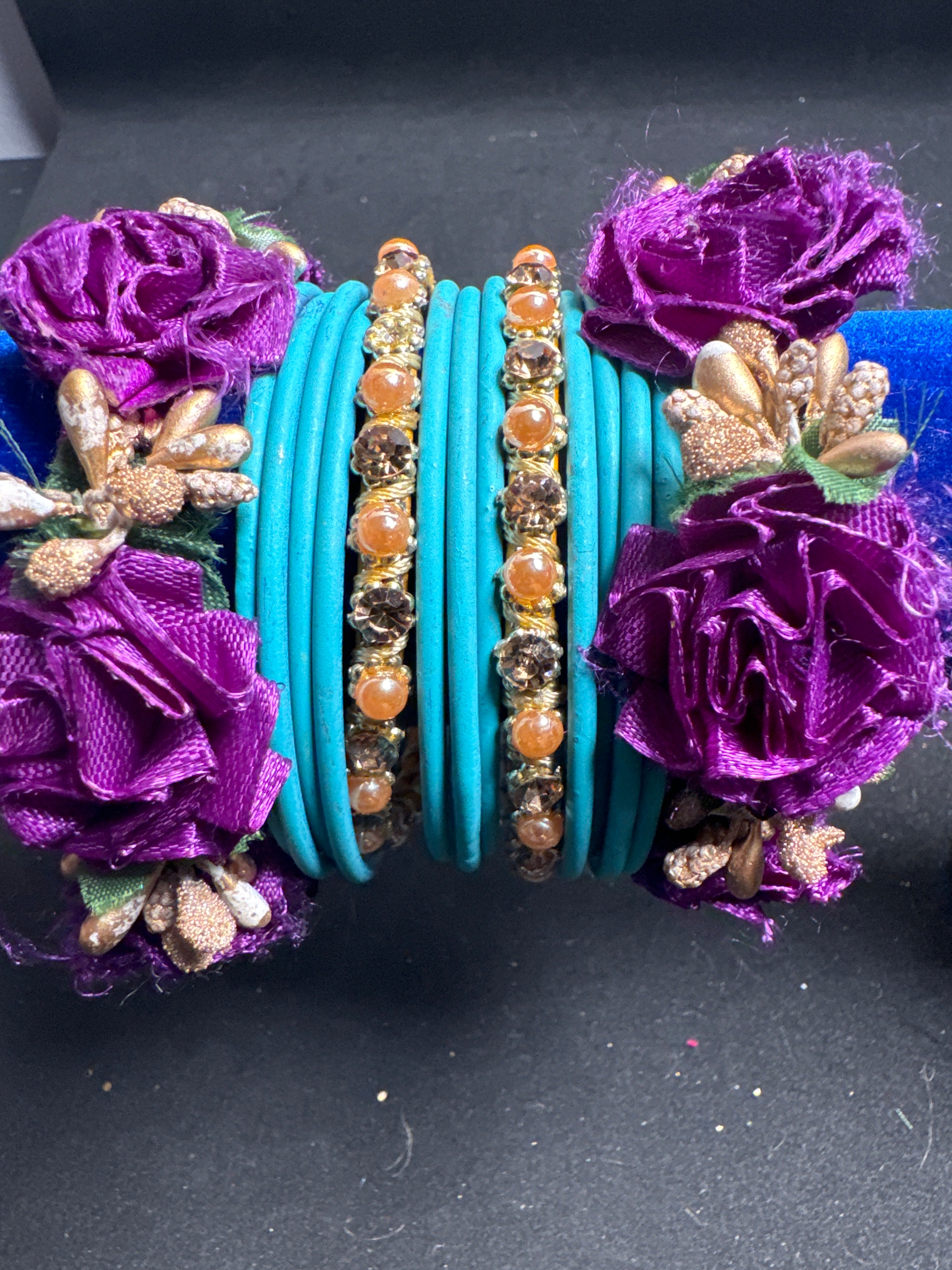 Blue purple bangles set FB23