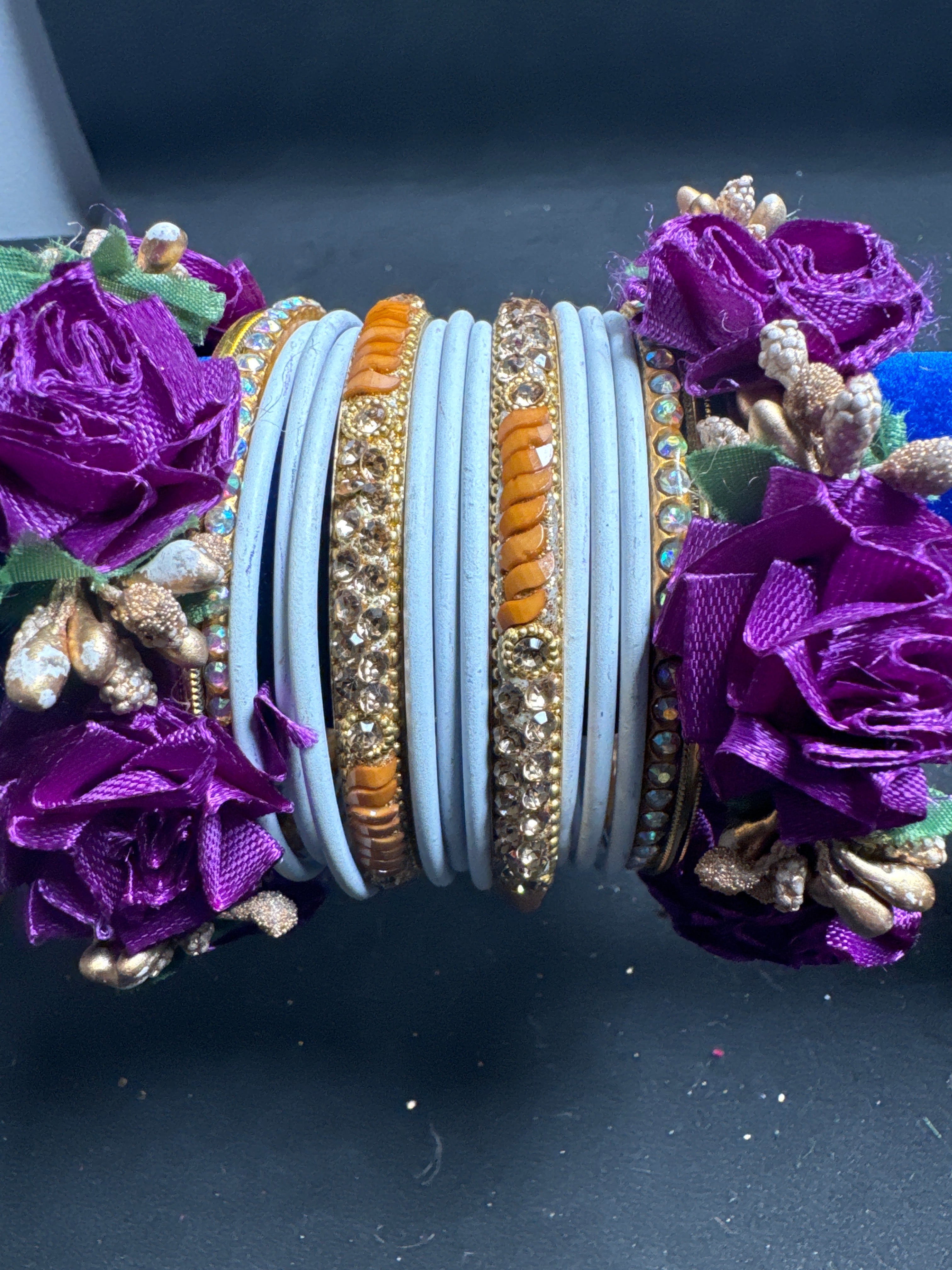 White purple 1 bangles set FB30