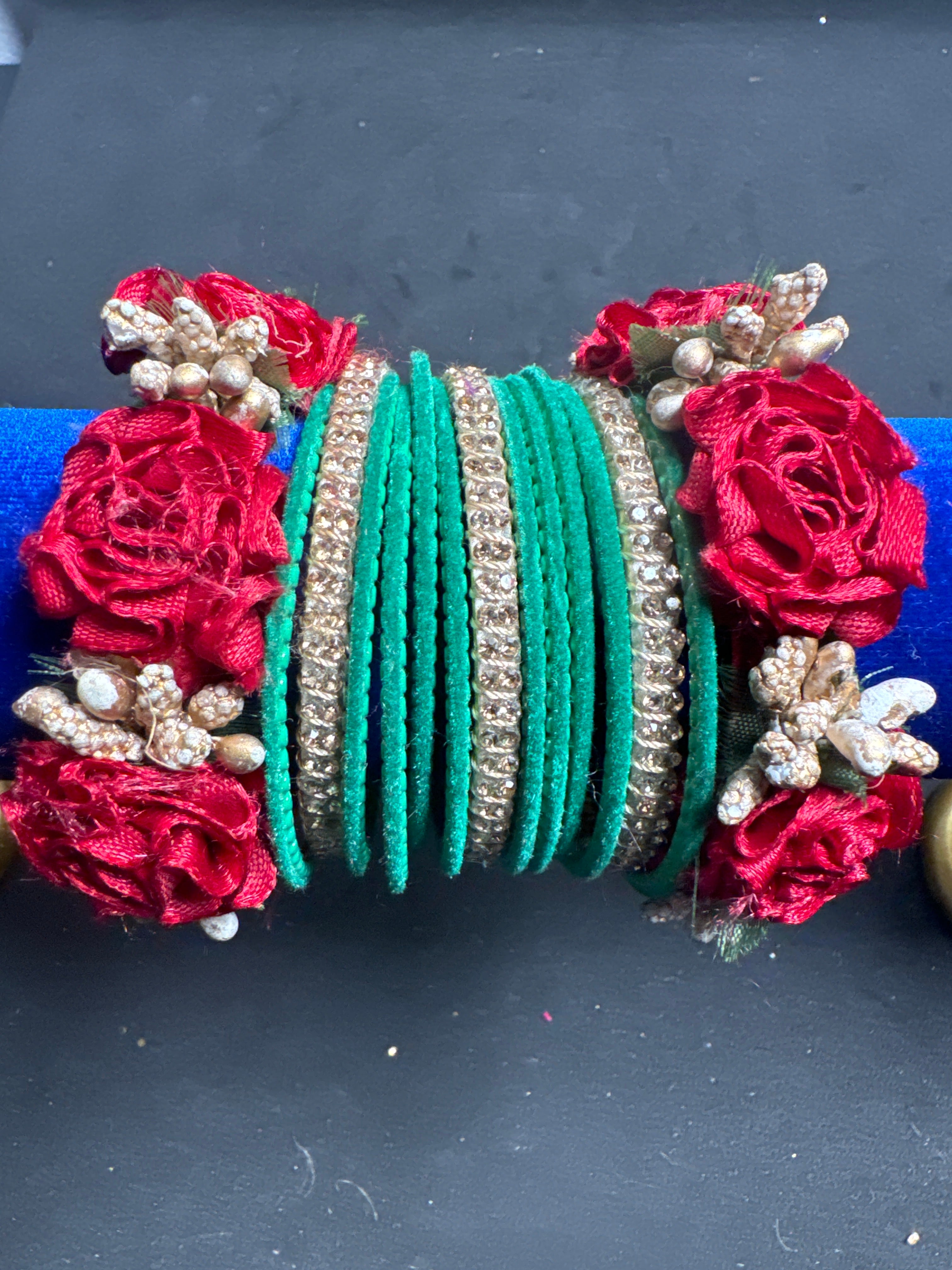 Green maroon bangles FB15