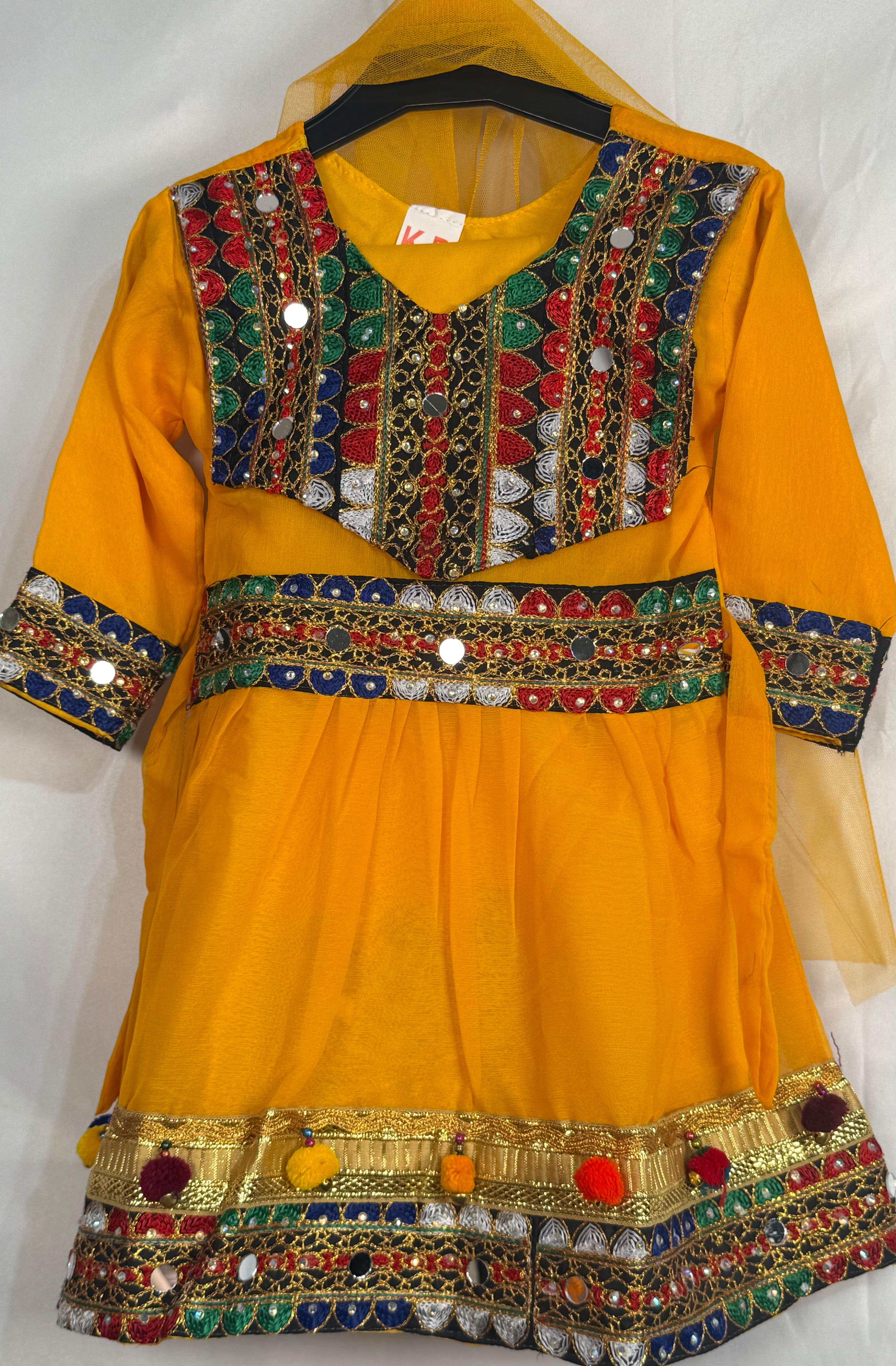 Afghan Style Girls Suit 3 Pcs For All Occasions/Events By Areeba'S Couture Casswg-3