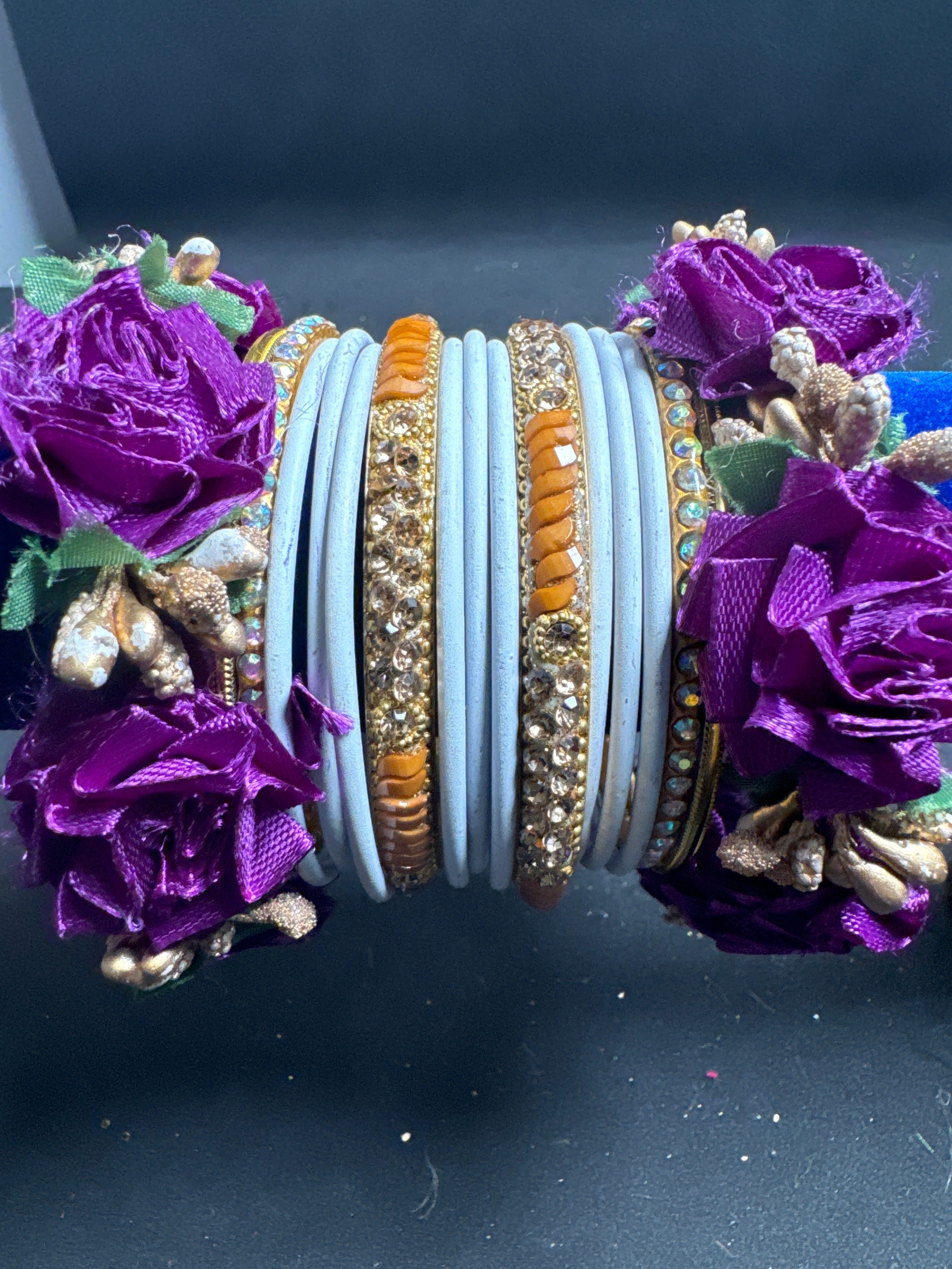 White purple 1 bangles set FB30