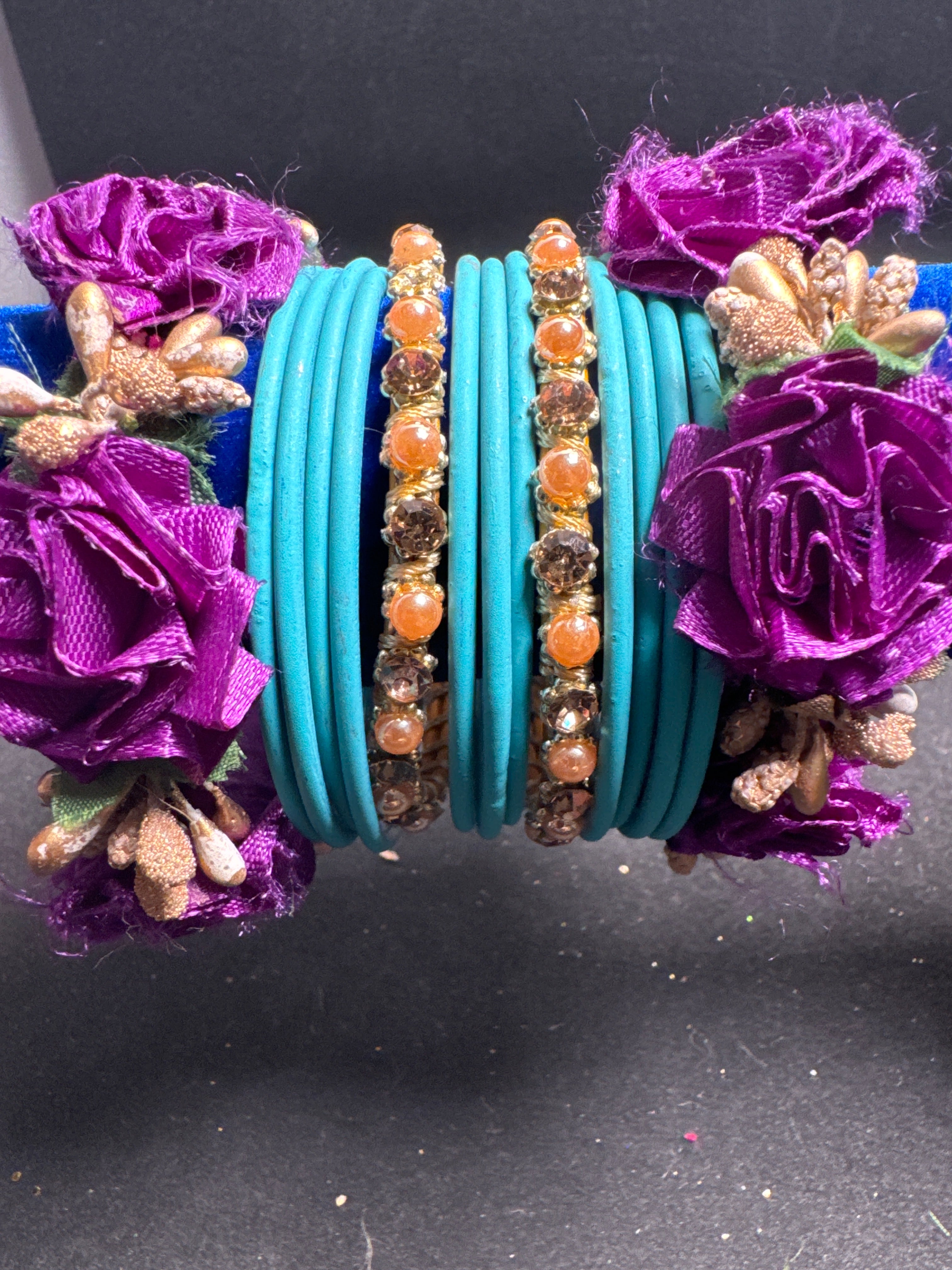 Blue purple bangles set FB23