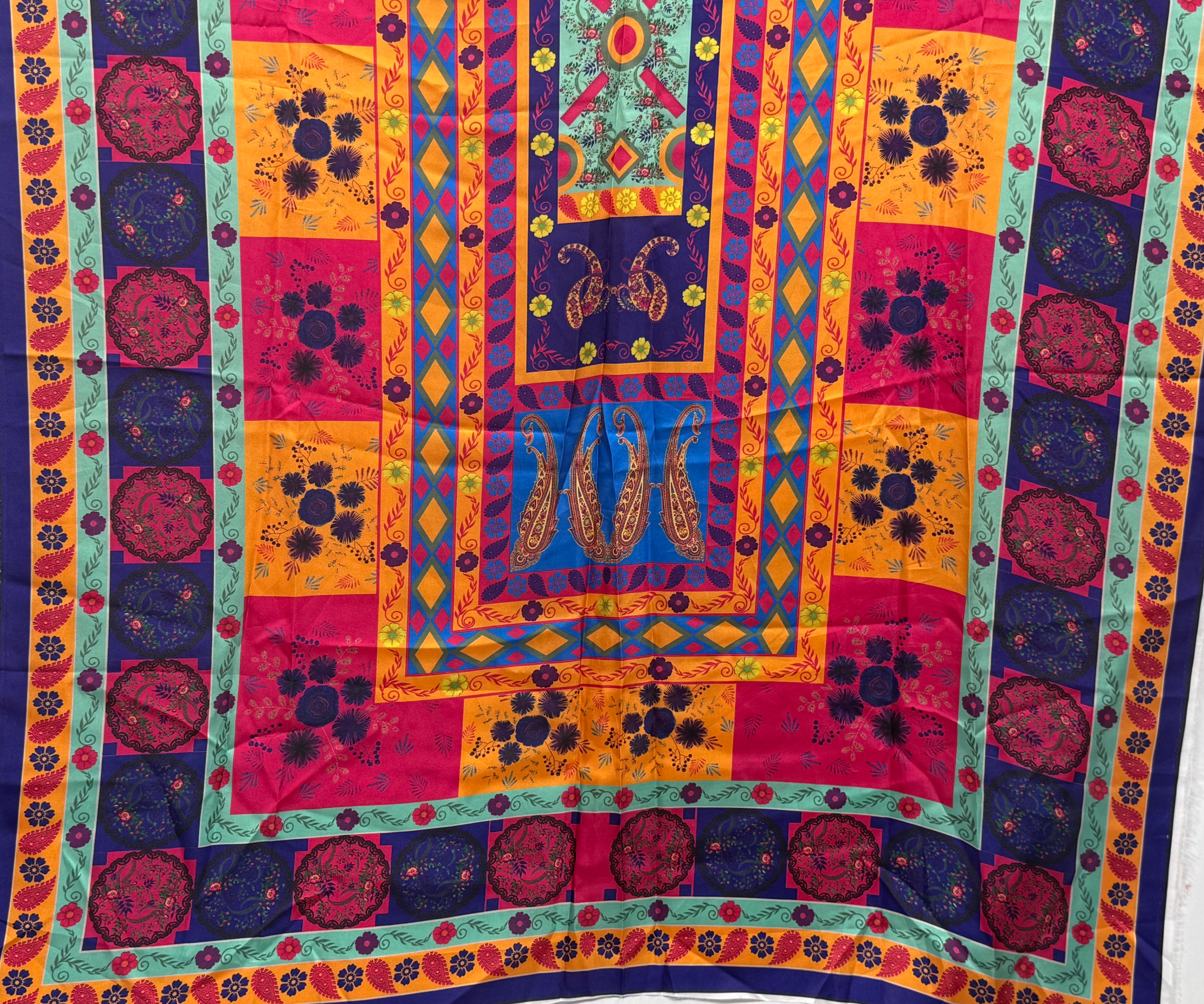 Silk Multi Colour Dupptta Sd26 By Areeba'S Couture