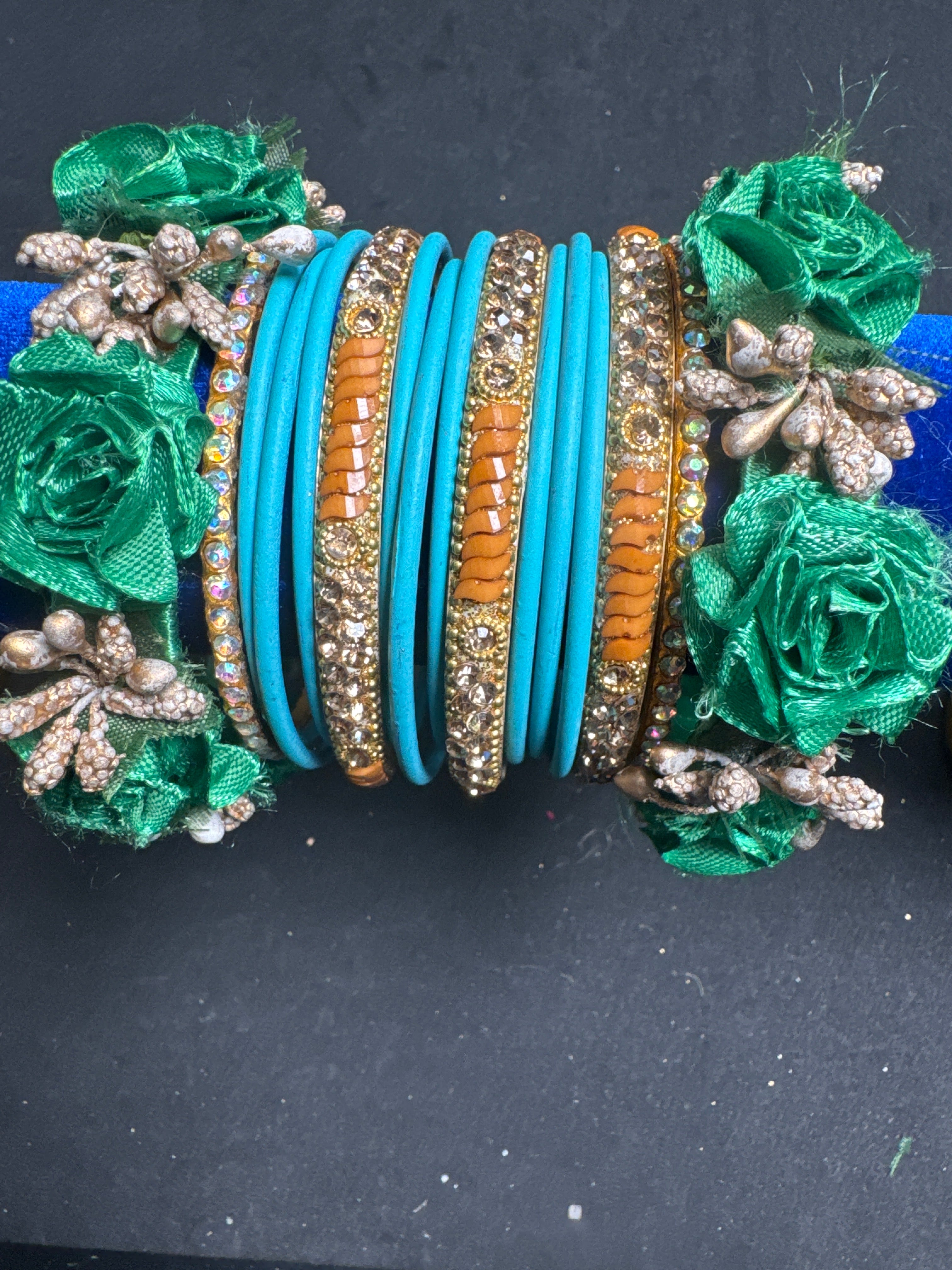 Ferozi green bangles set FB12