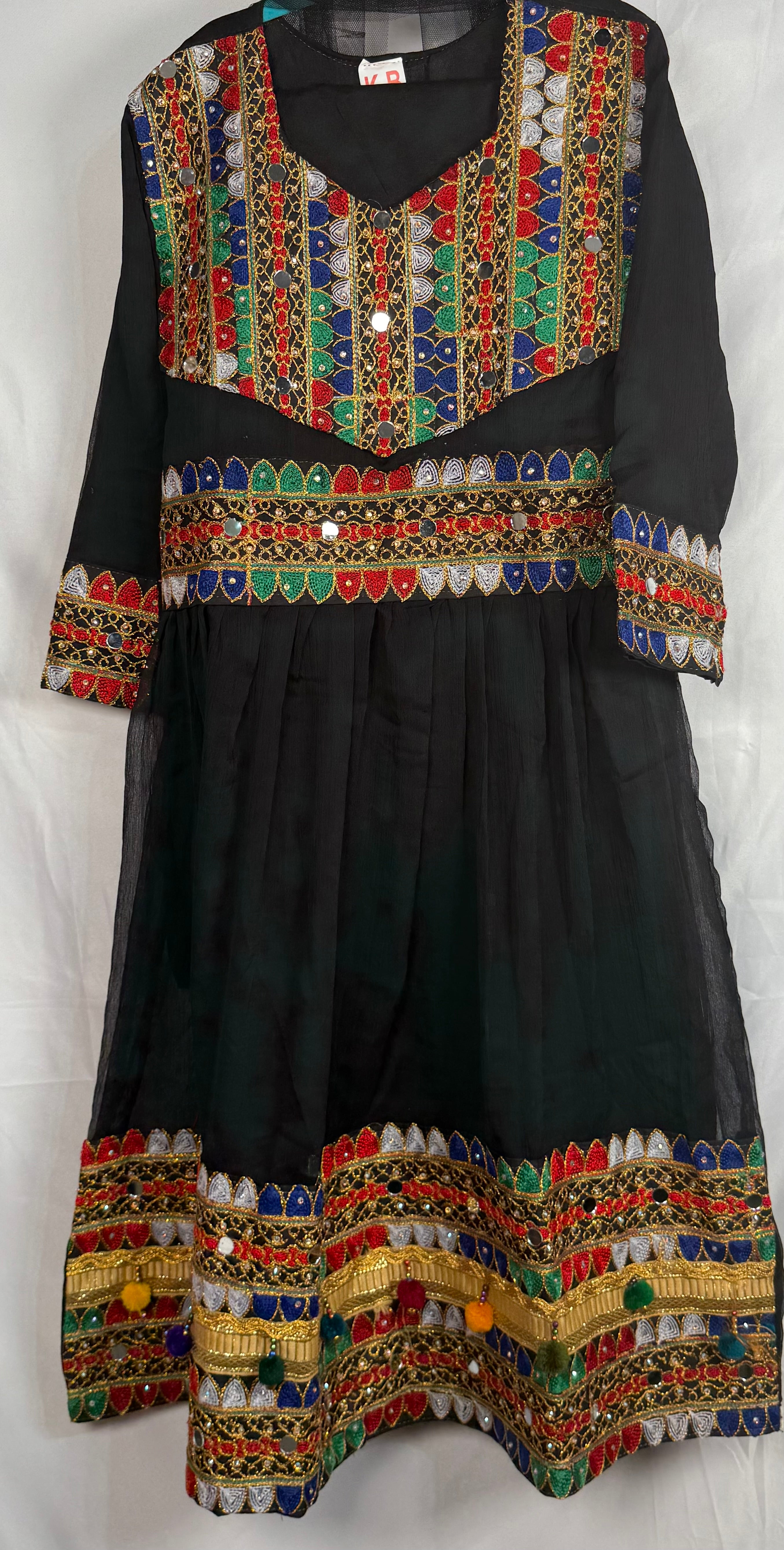 Afghan Style Girls Suit 3 Pcs For All Occasions/Events By Areeba'S Couture Casswg-1