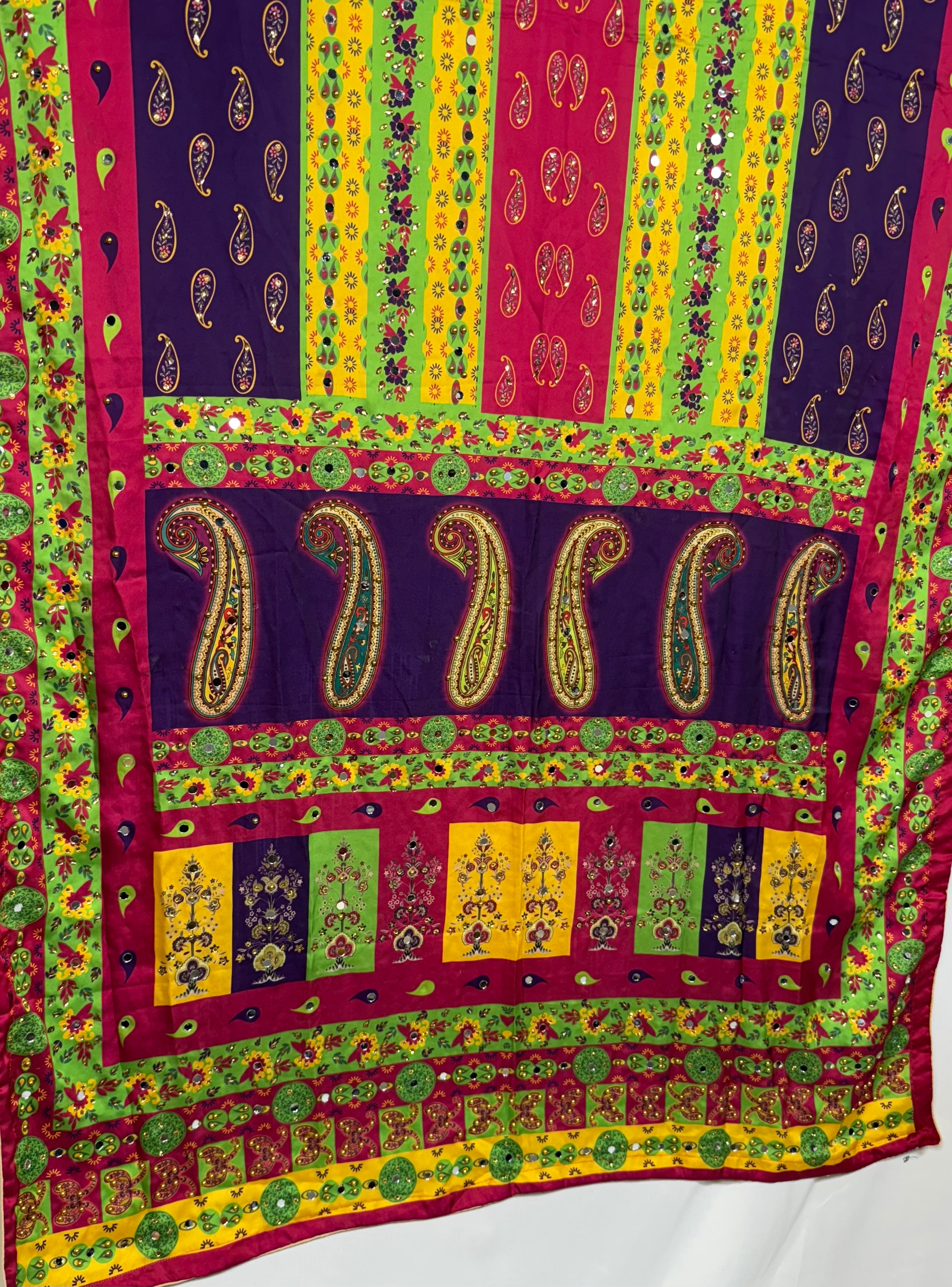 Silk Dupptta In Multi Colour Sd18 By Areeba'S Couture