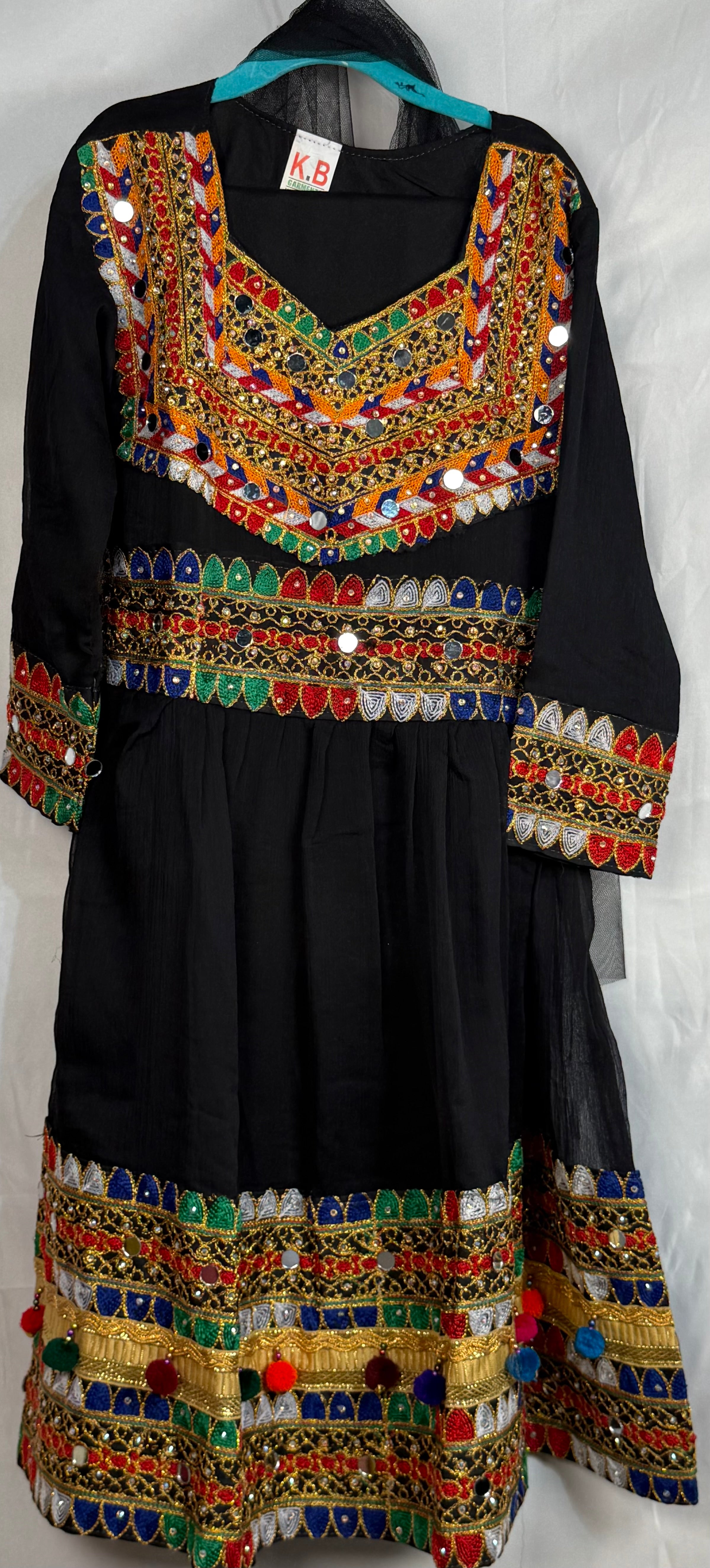 Afghan Style Girls Suit 3 Pcs For All Occasions/Events By Areeba'S Couture Casswg-6