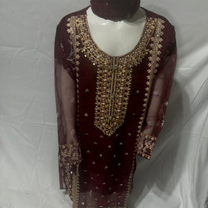 Girls maroon DBJJ06- Areeba's Couture