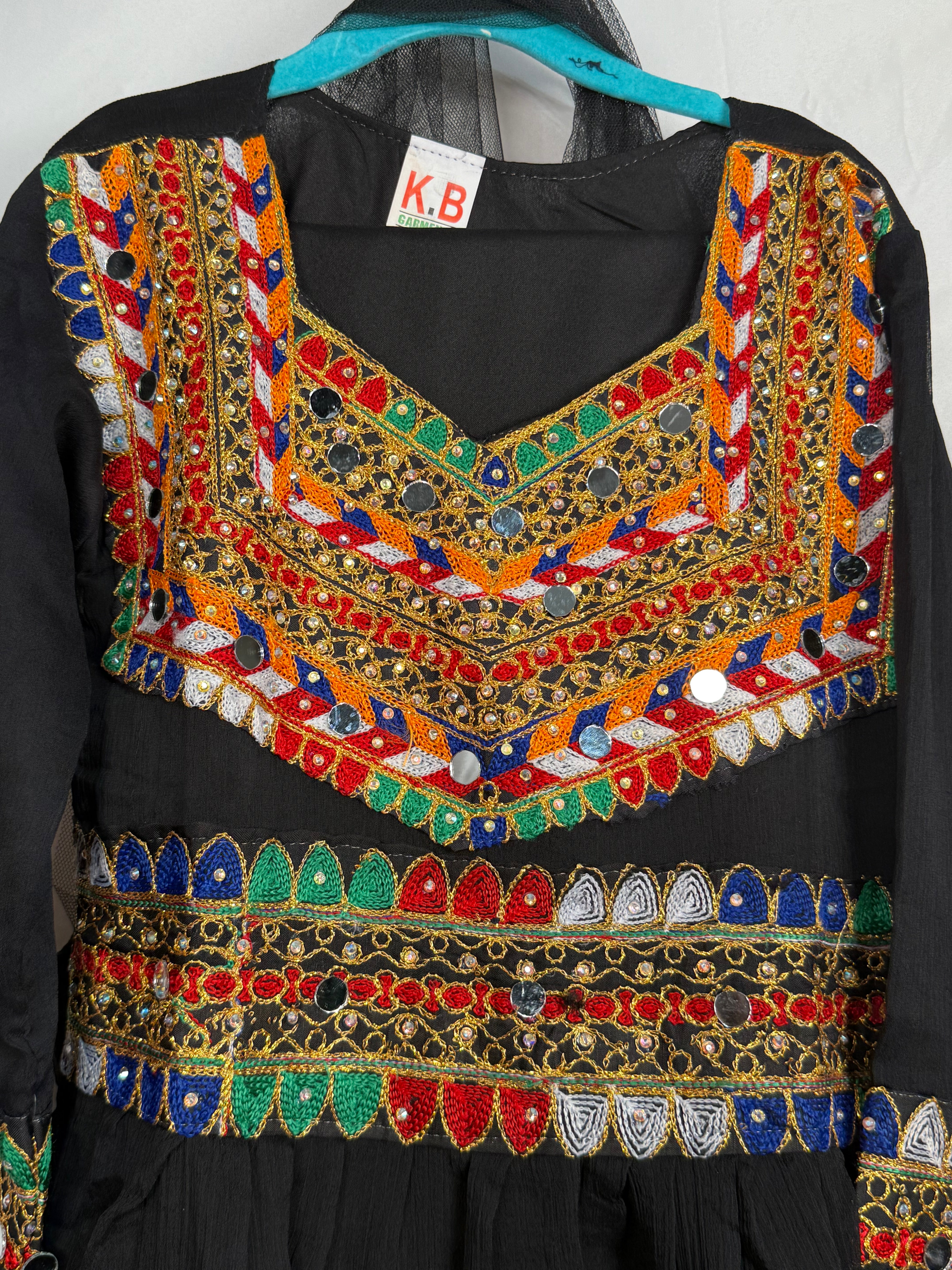 Afghan Style Girls Suit 3 Pcs For All Occasions/Events By Areeba'S Couture Casswg-6