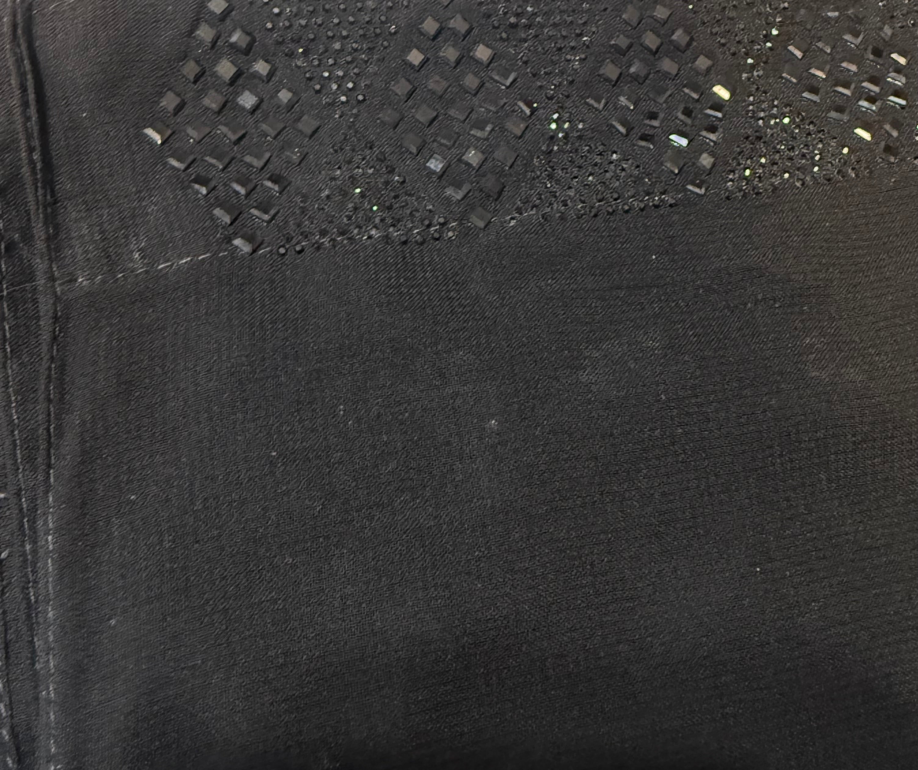 Black Elegant Scarf/Shawl With Mirror Work In Nida Fabric On Edges D2