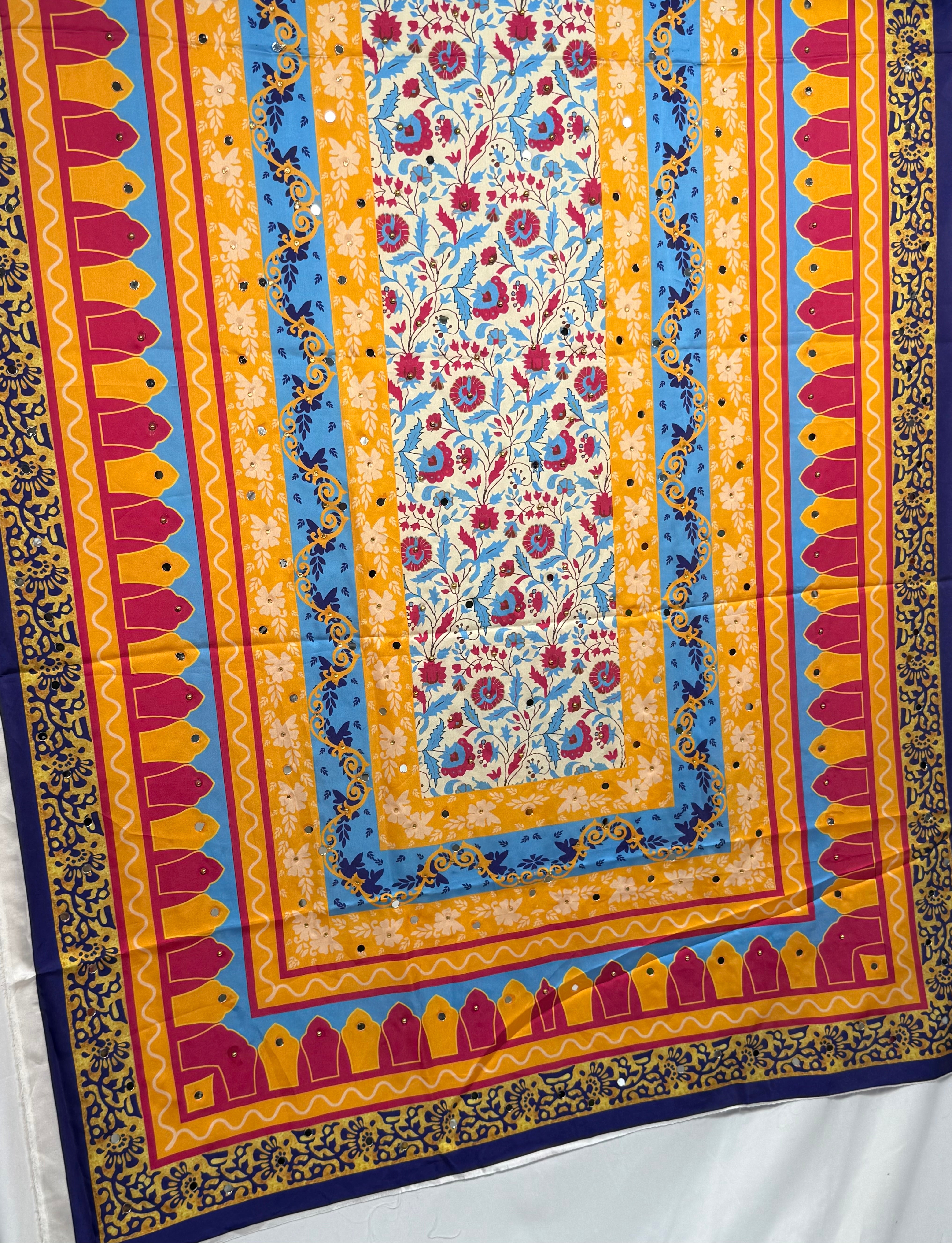 Silk Multi Colour Dupptta Sd29 By Areeba'S Couture