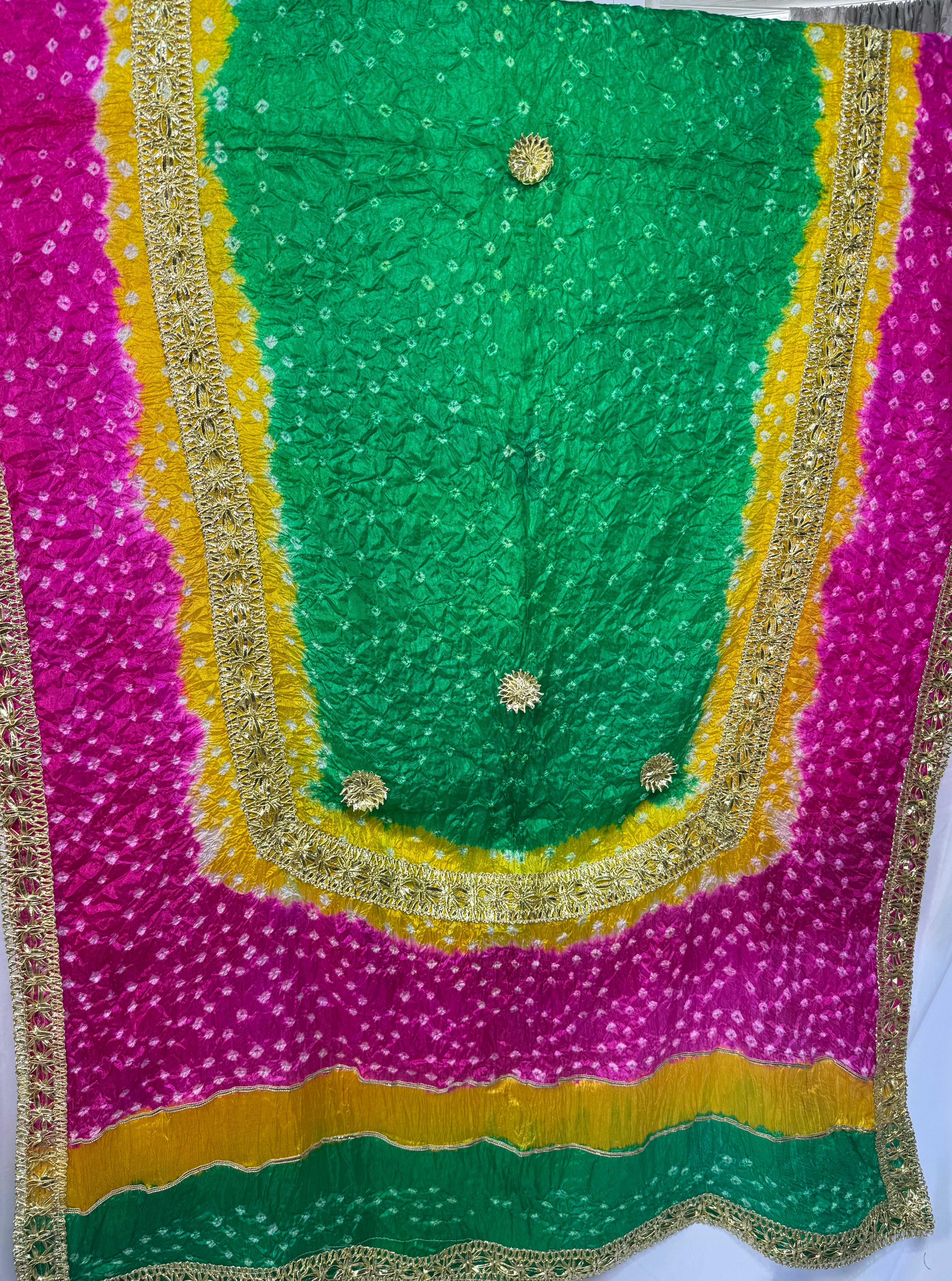 Dupptta Silk Chunri Multi Colour With Gotta Work Dcg-4