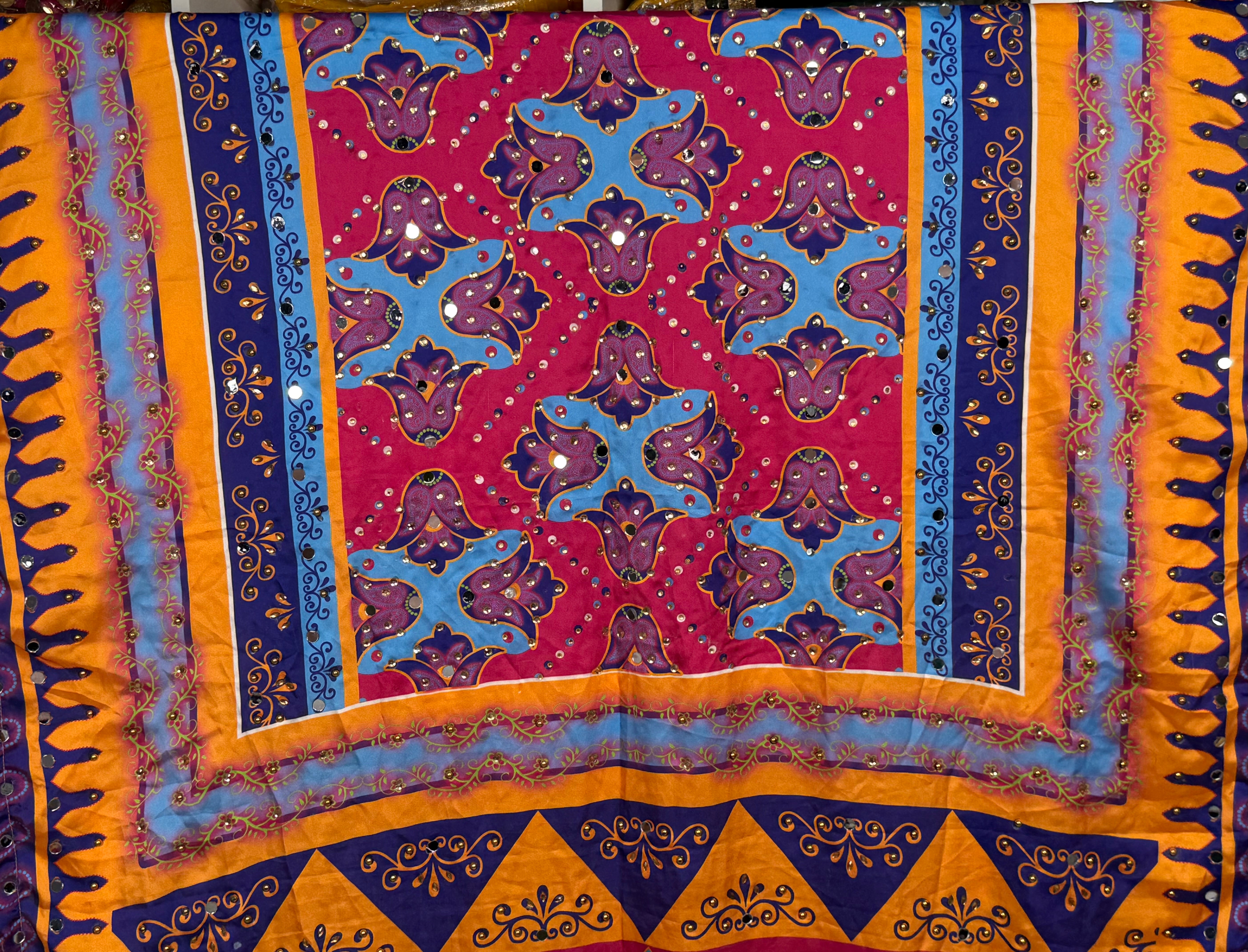 Silk Dupptta In Multi Colour Sd19 By Areeba'S Couture
