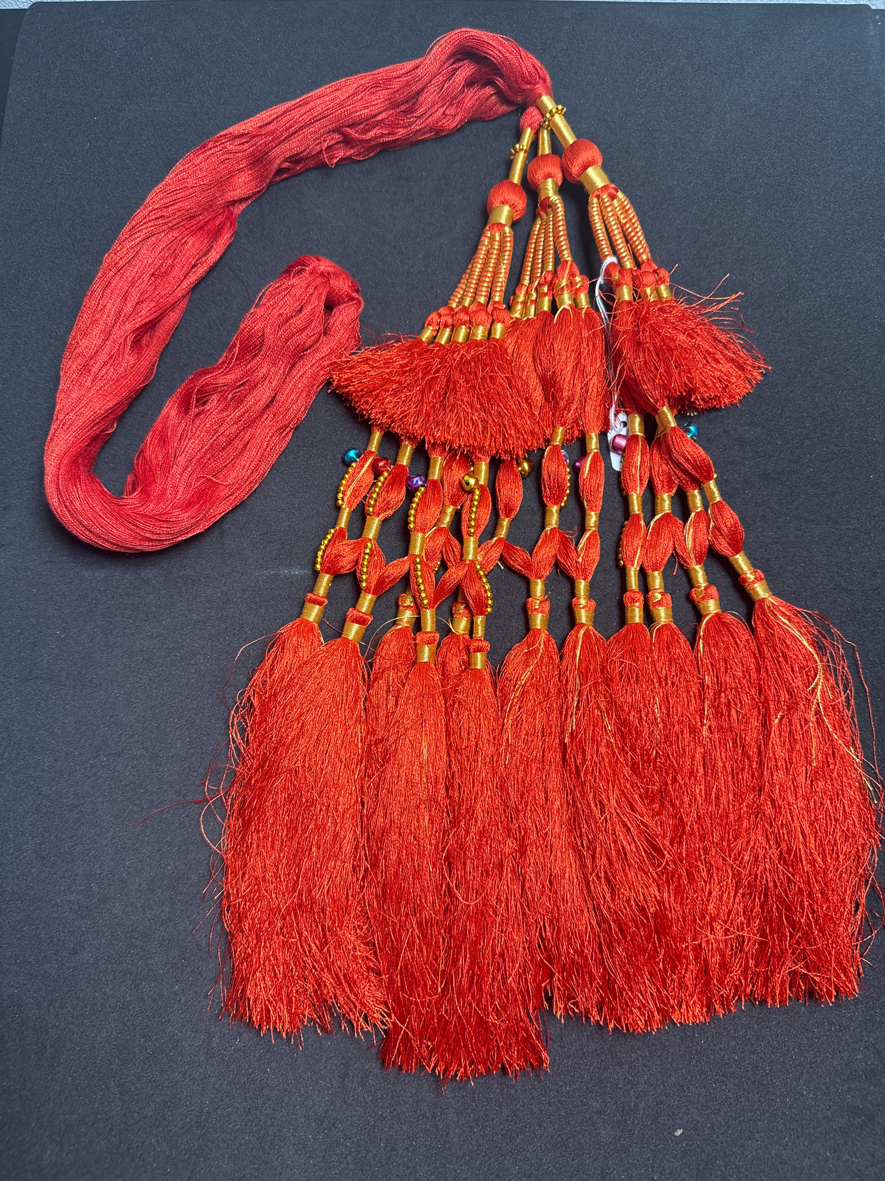 Red Parranda with multi beads in Red luxury tassels   SP9