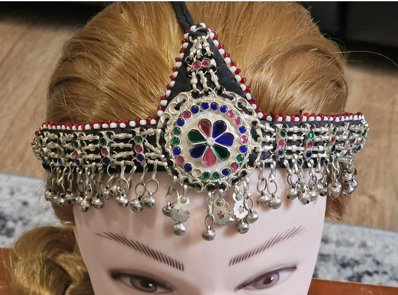 Afghan Handmade Oxidised Matha Patti, Tika, Headpiece For Women