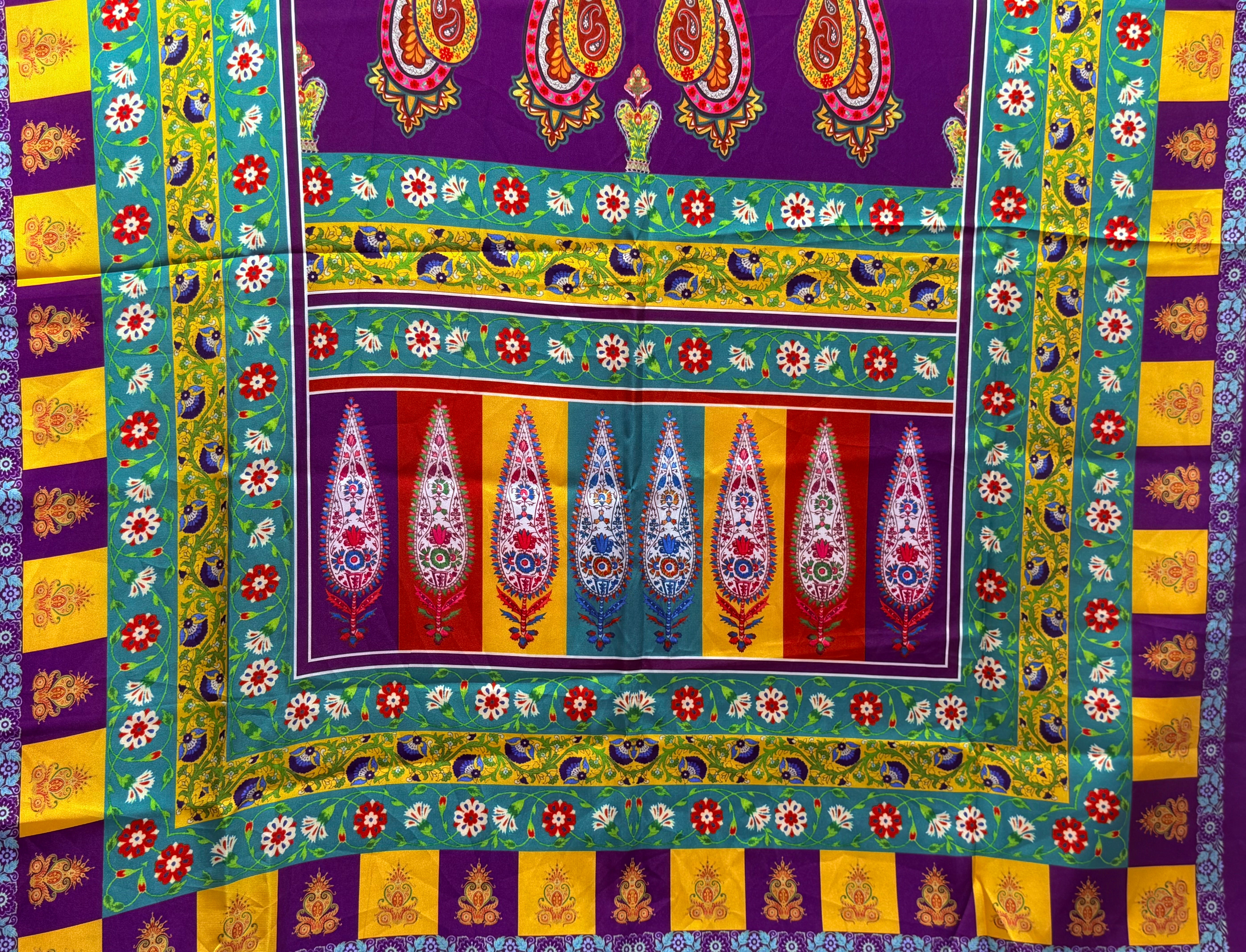 Silk Dupptta In Multi Colour Sd3 By Areeba'S Couture