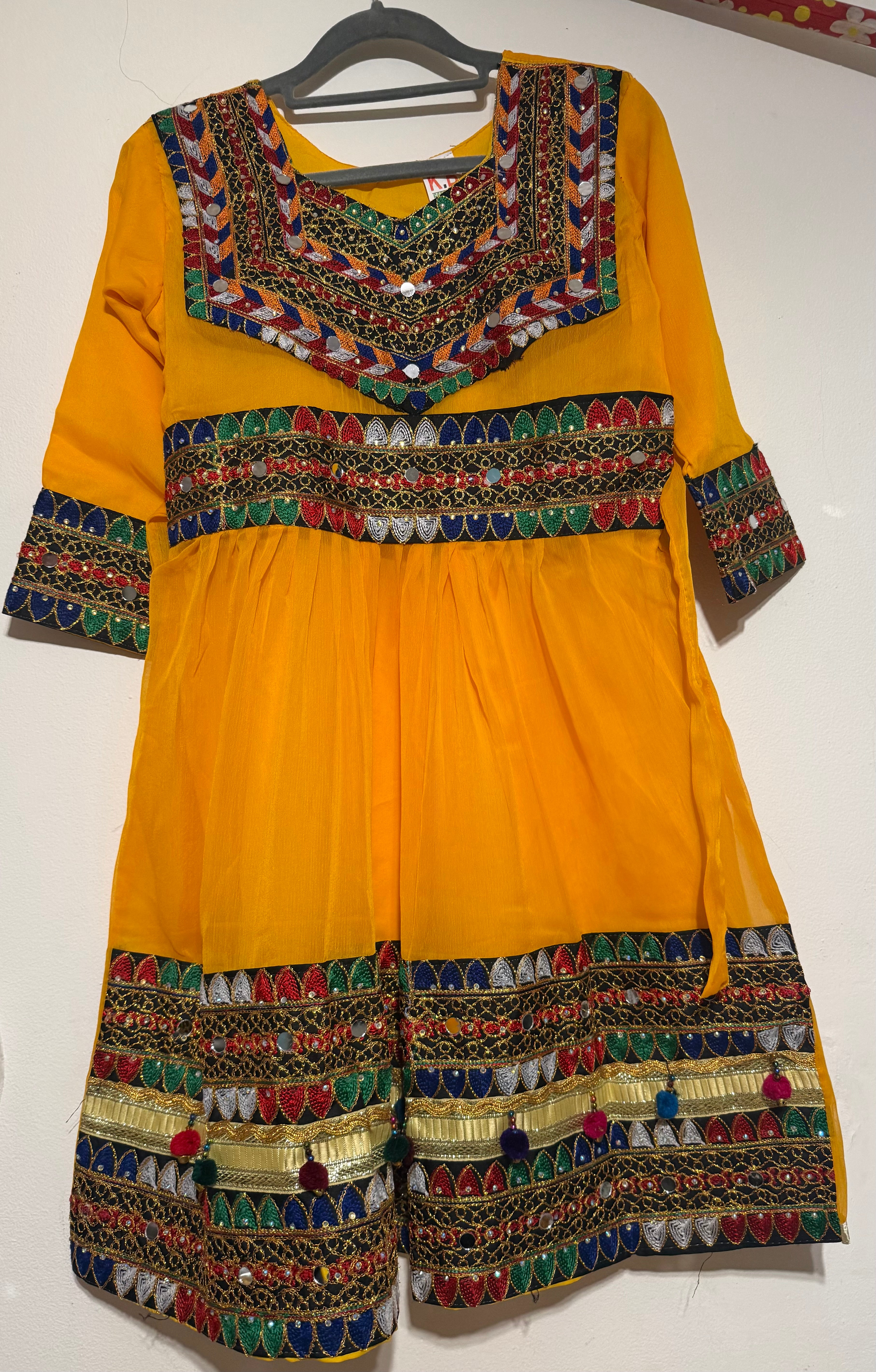 Afghan Style Girls Suit 3 Pcs For All Occasions/Events By Areeba'S Couture Casswg-10- Areeba's Couture