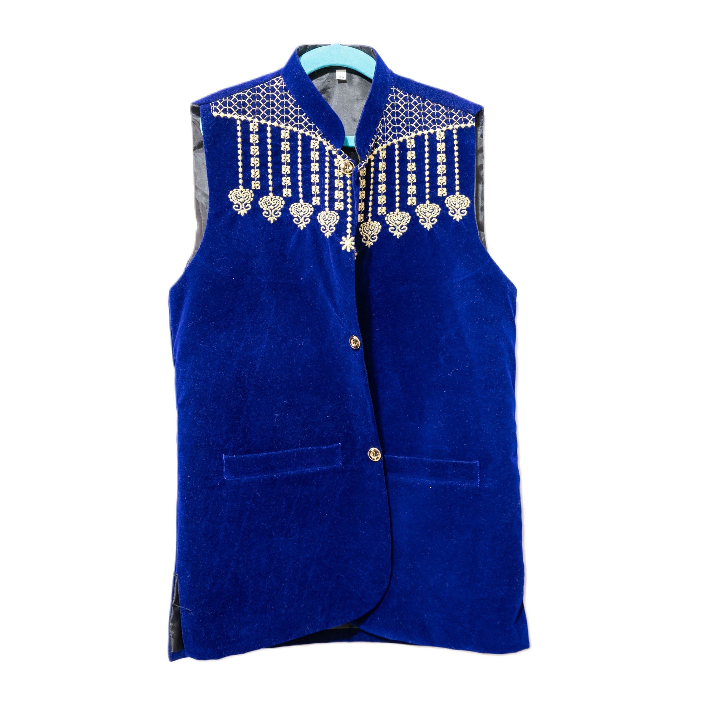 Boys Waist coat velvet blue