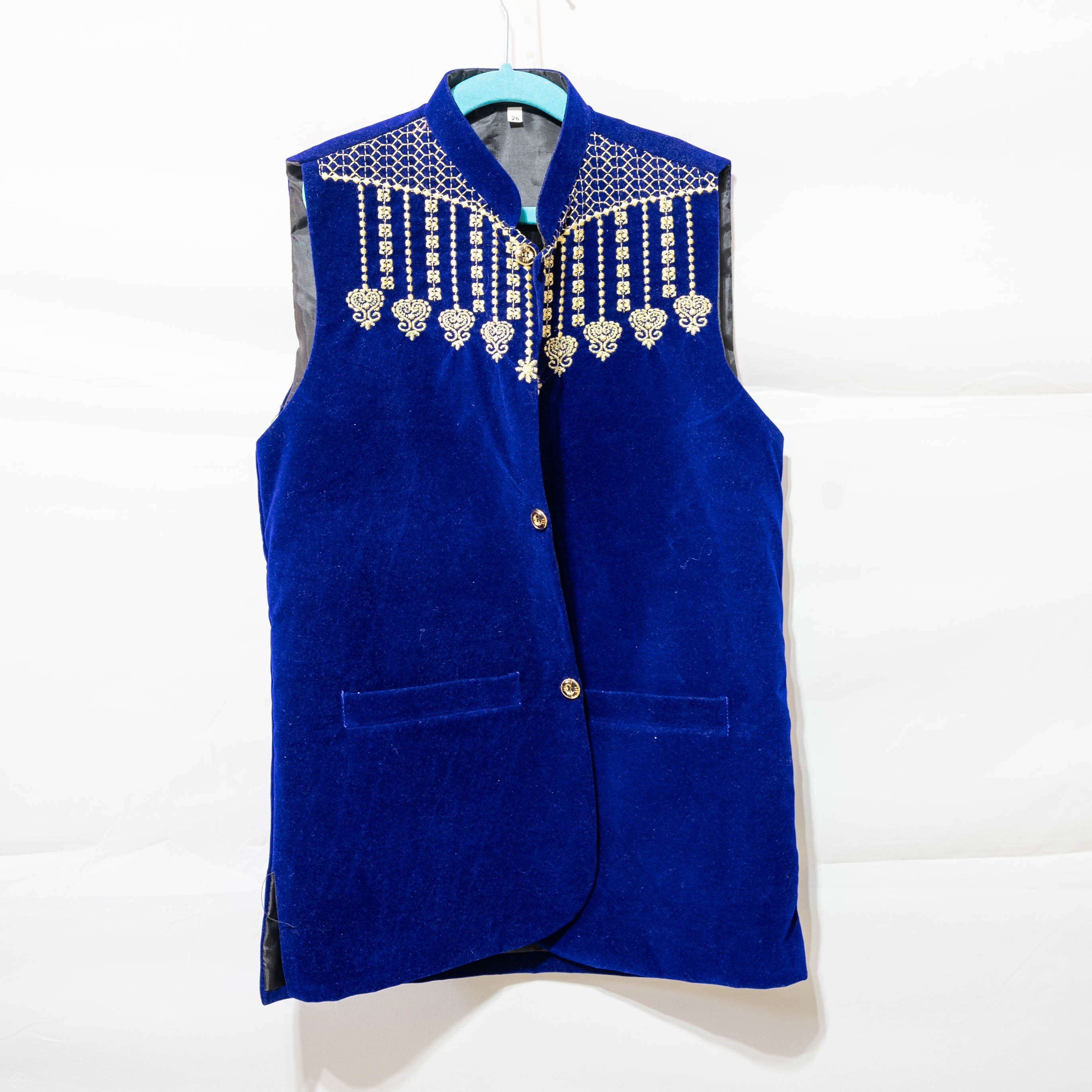 Boys Waist coat velvet blue