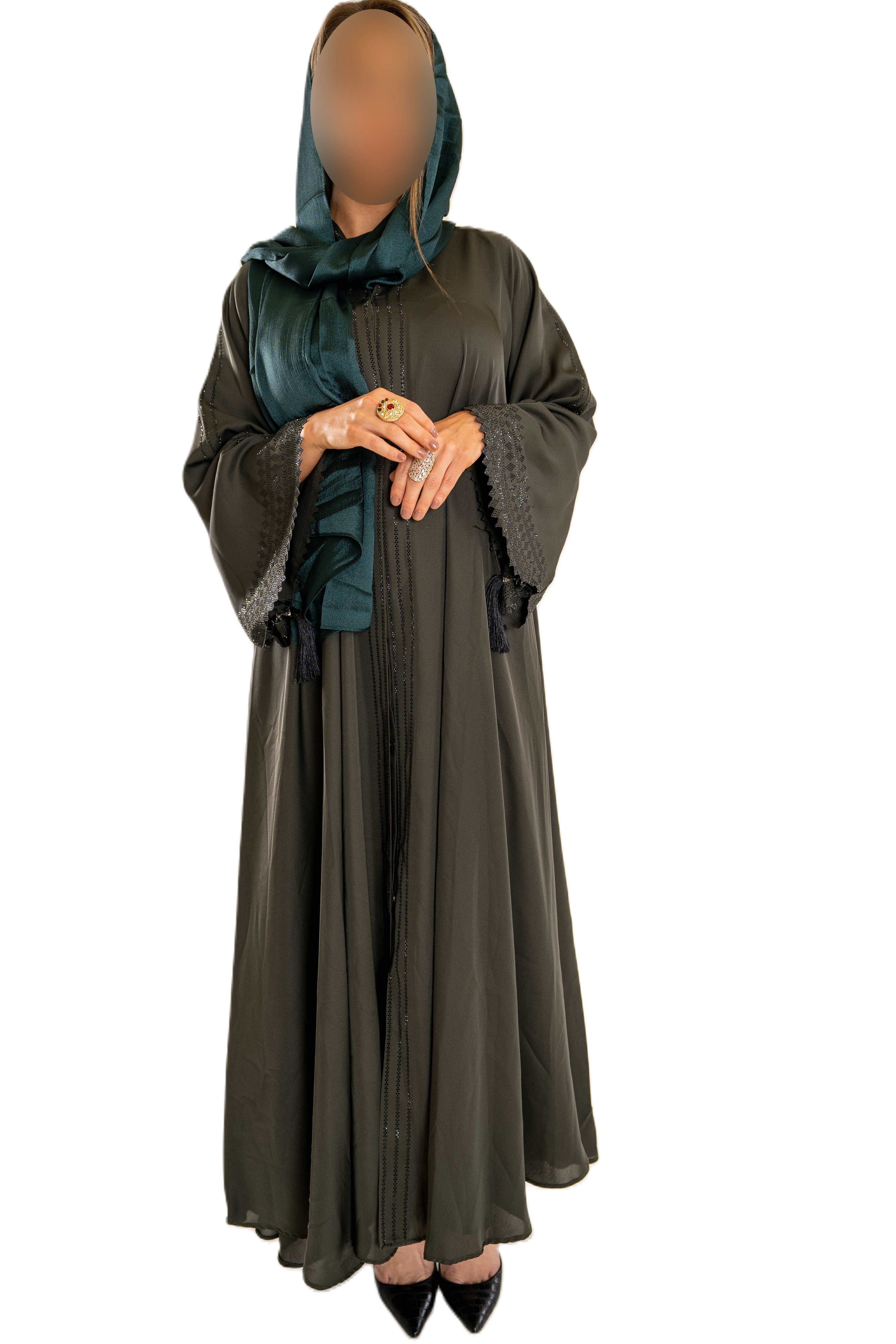 DMC Abaya open sleeve & Tassel