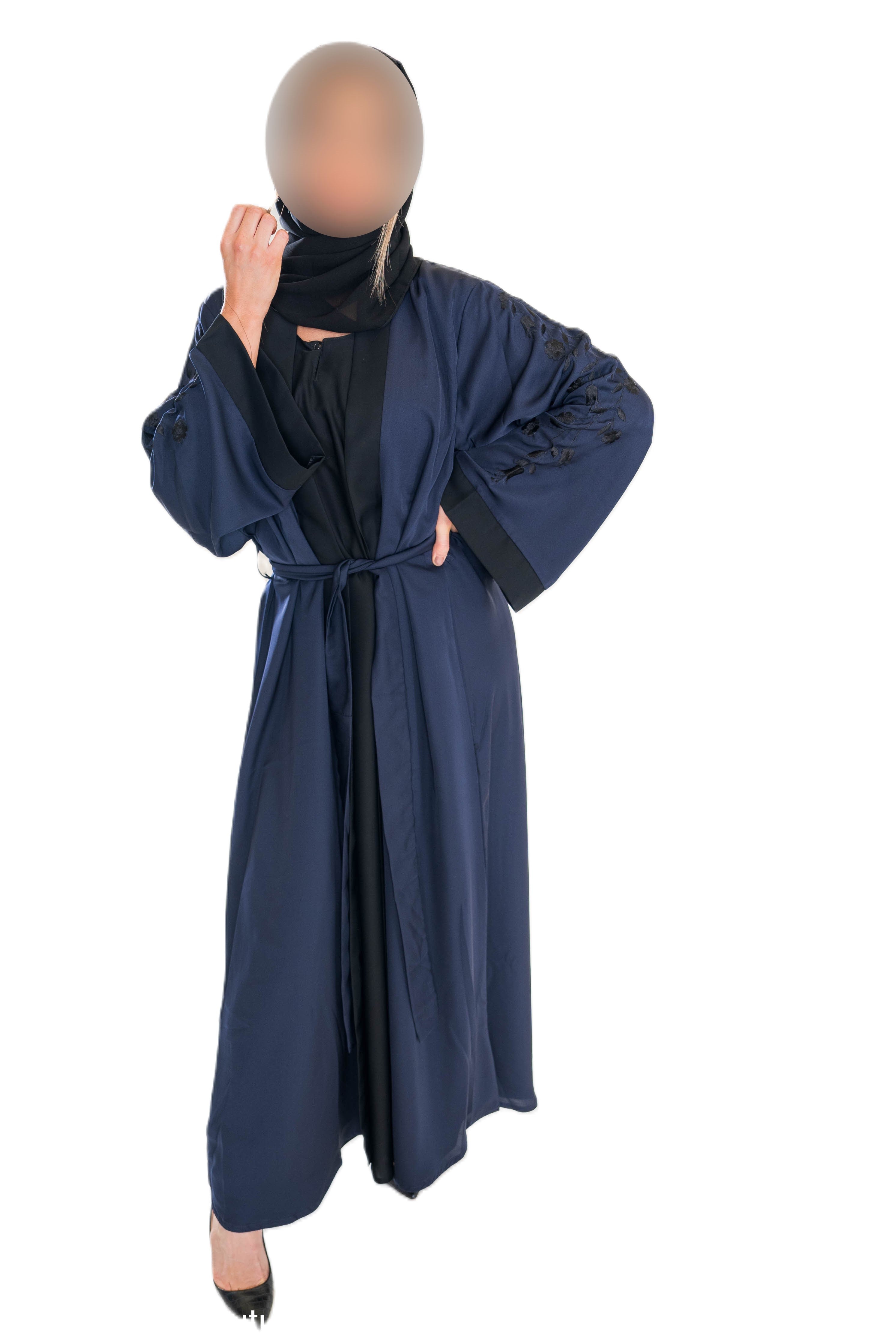 Coloured Split abaya