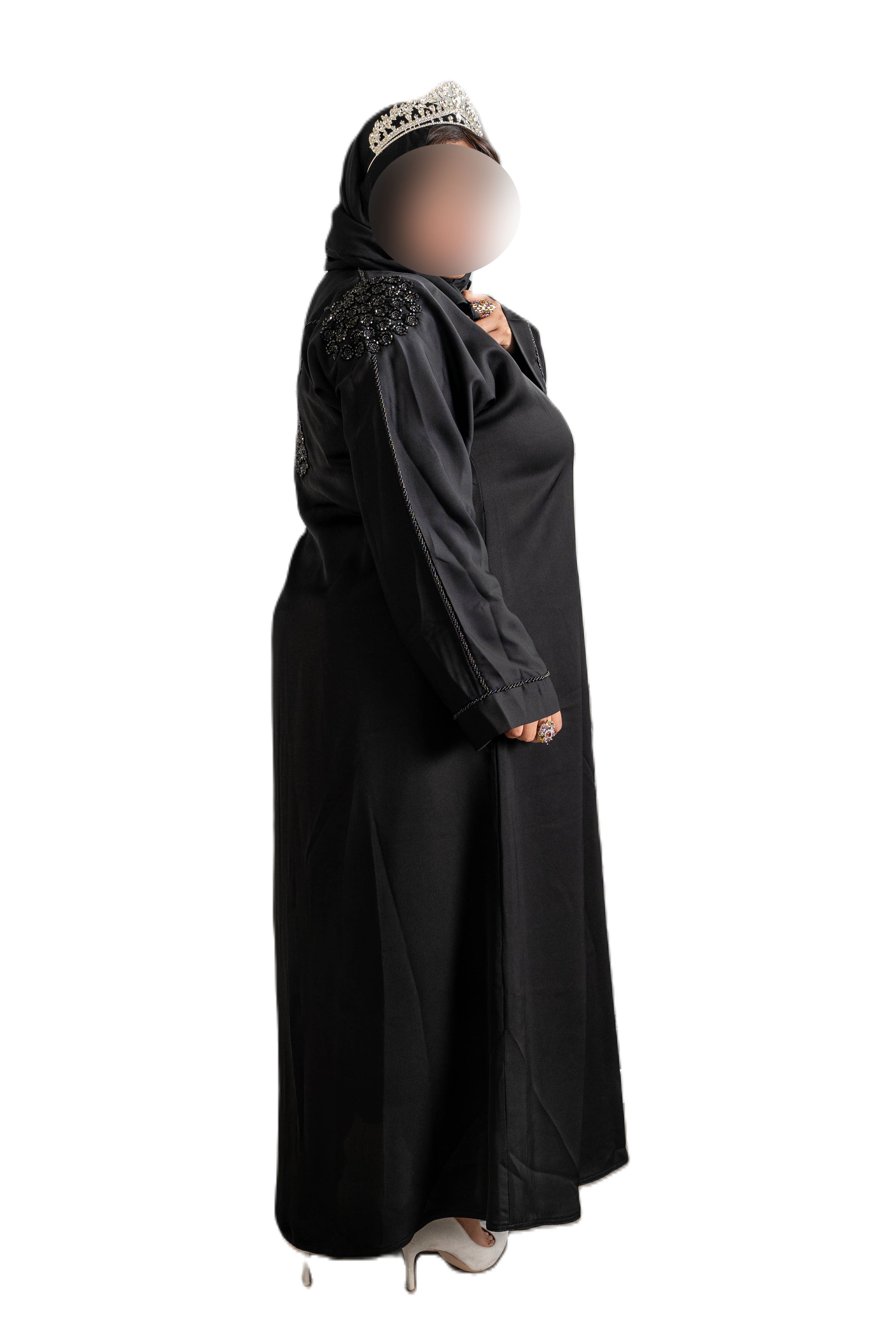 Black cut dana abaya