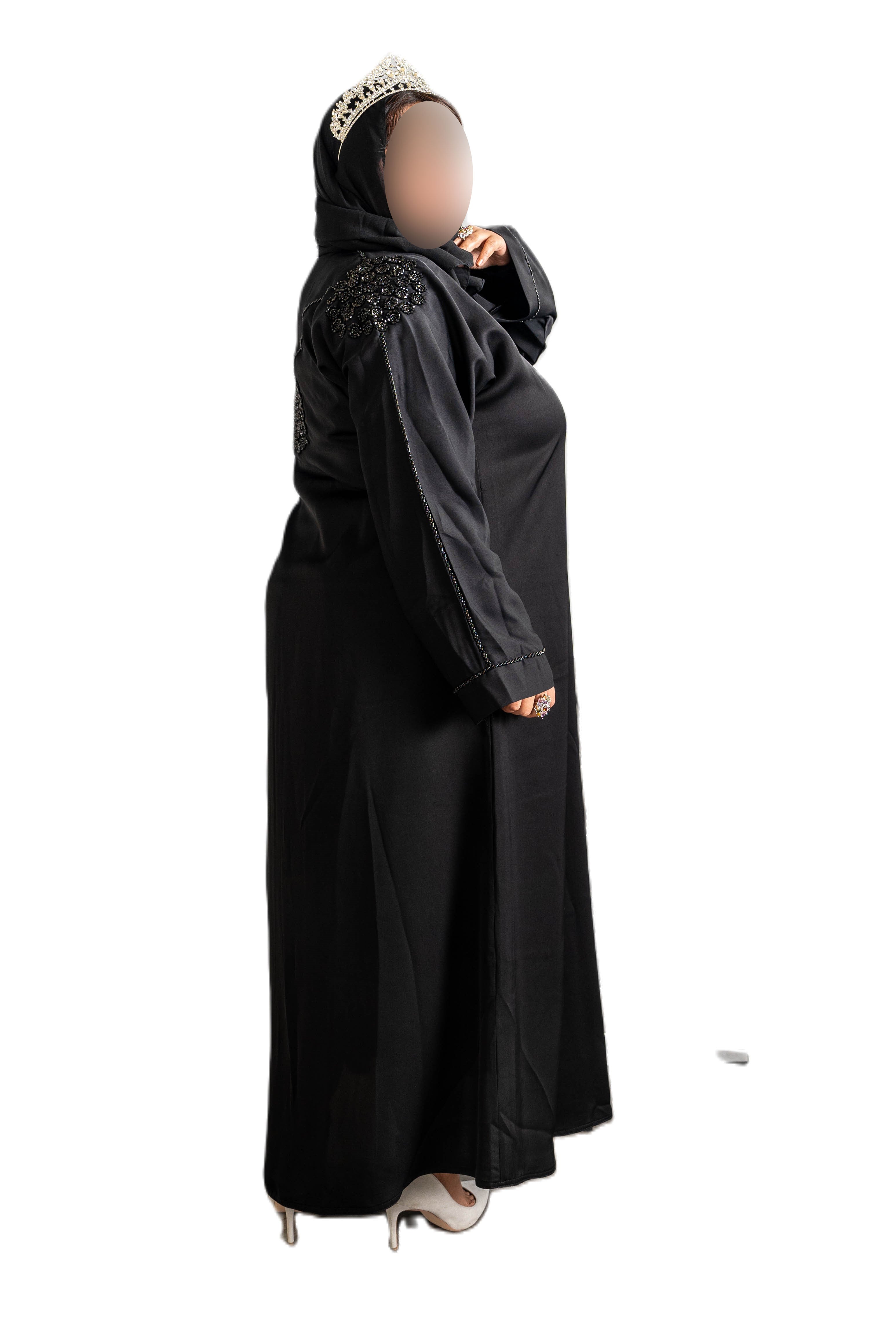 Black cut dana abaya