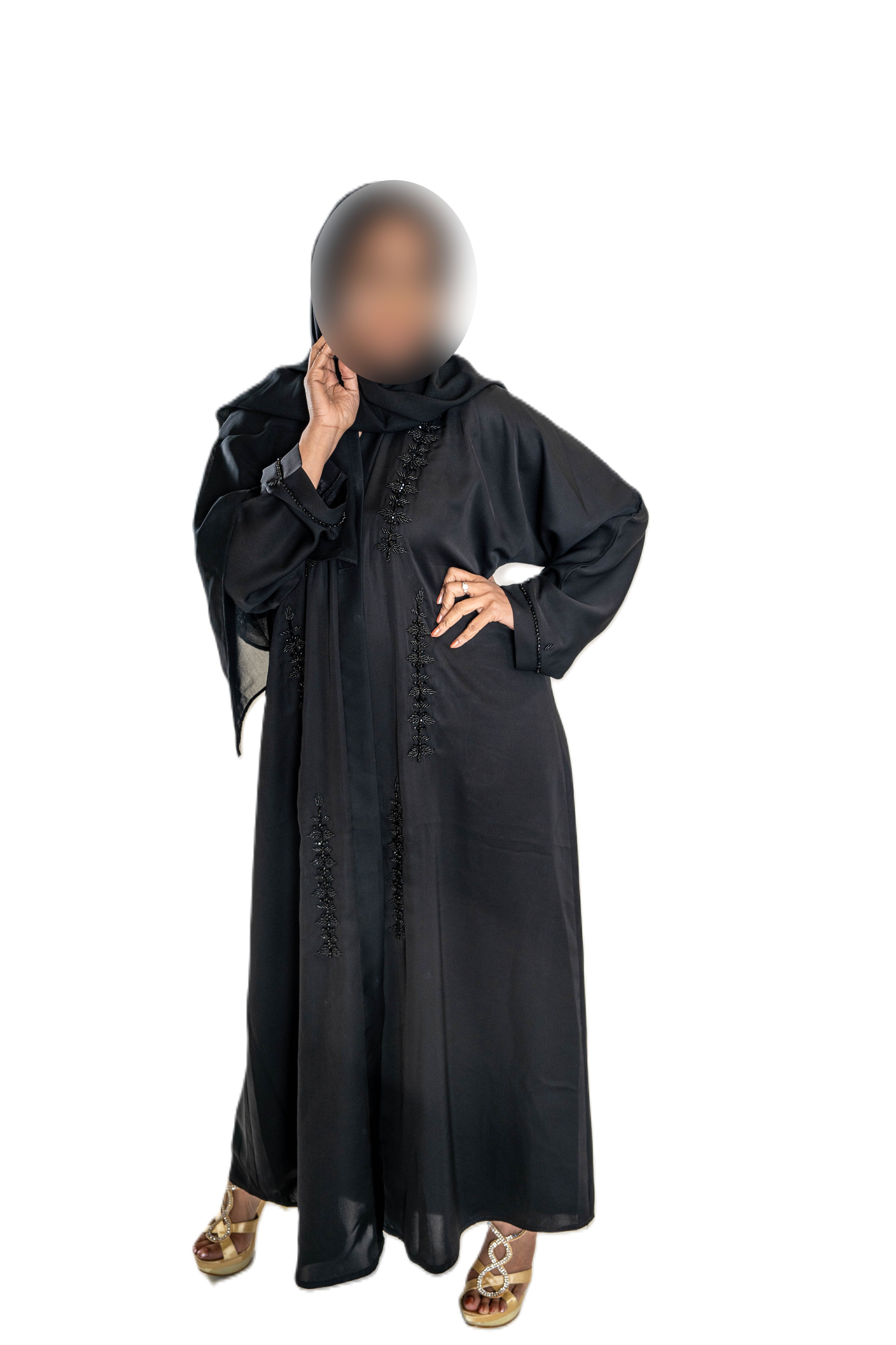 Black cut dana abaya