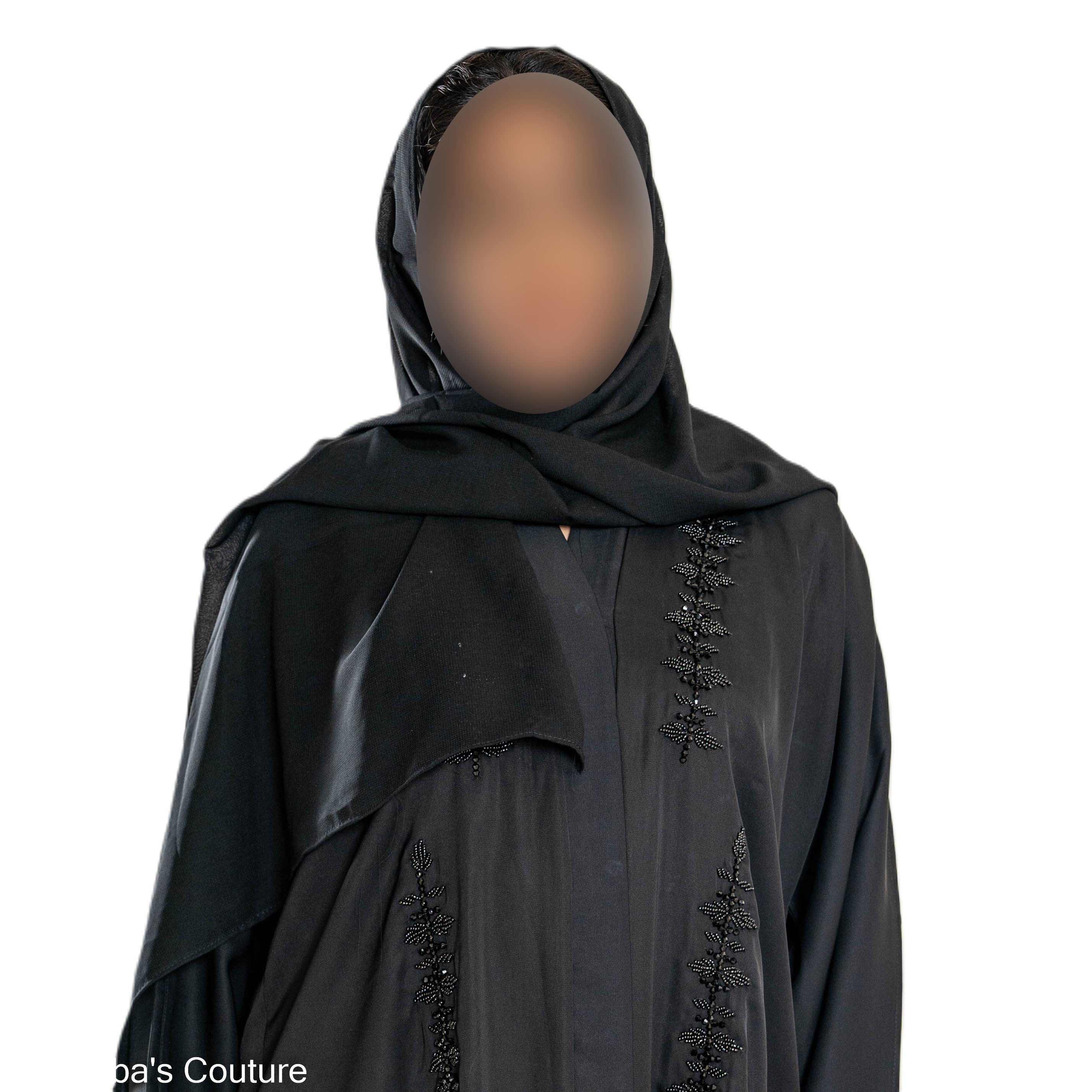 Black cut dana abaya