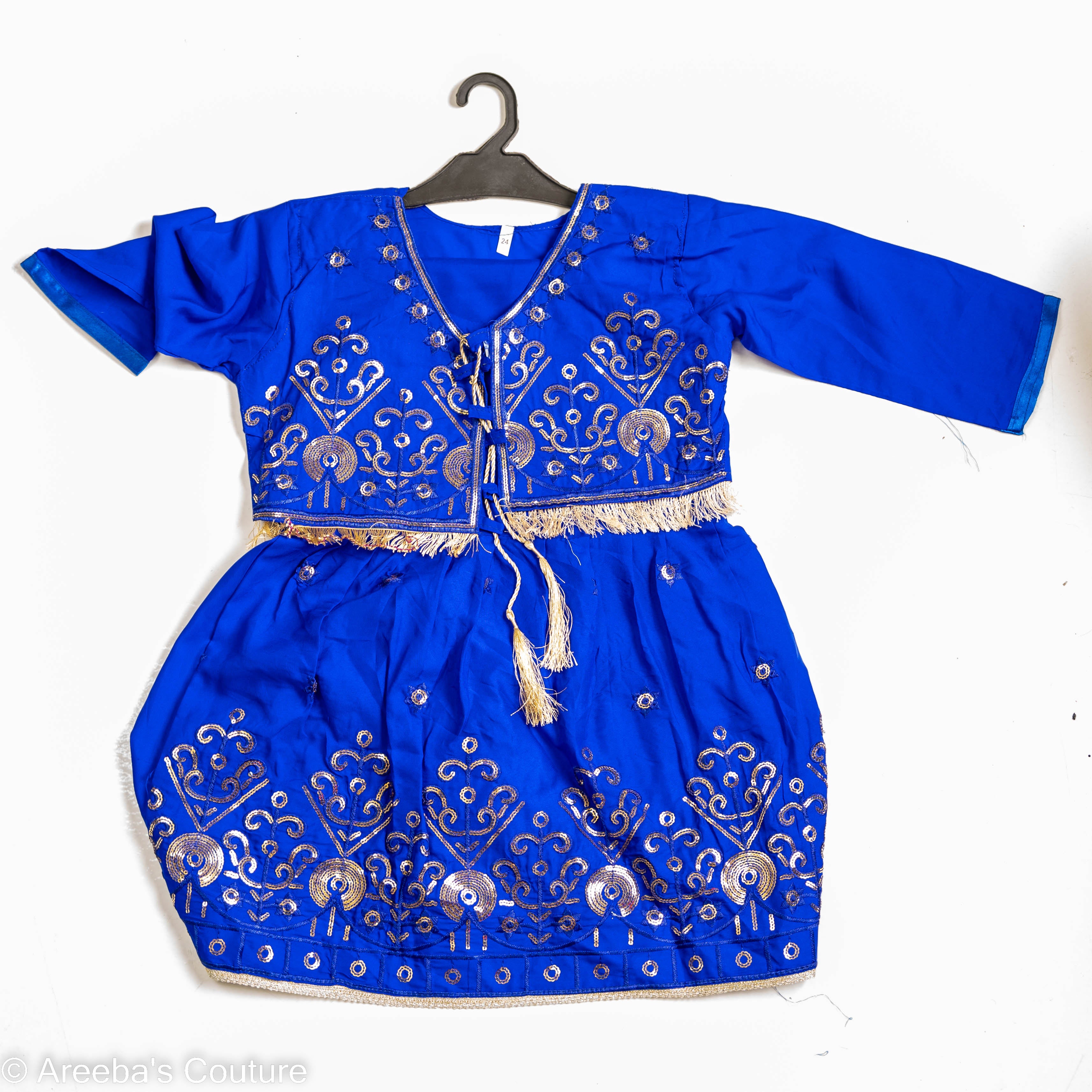 blue cotton frock set