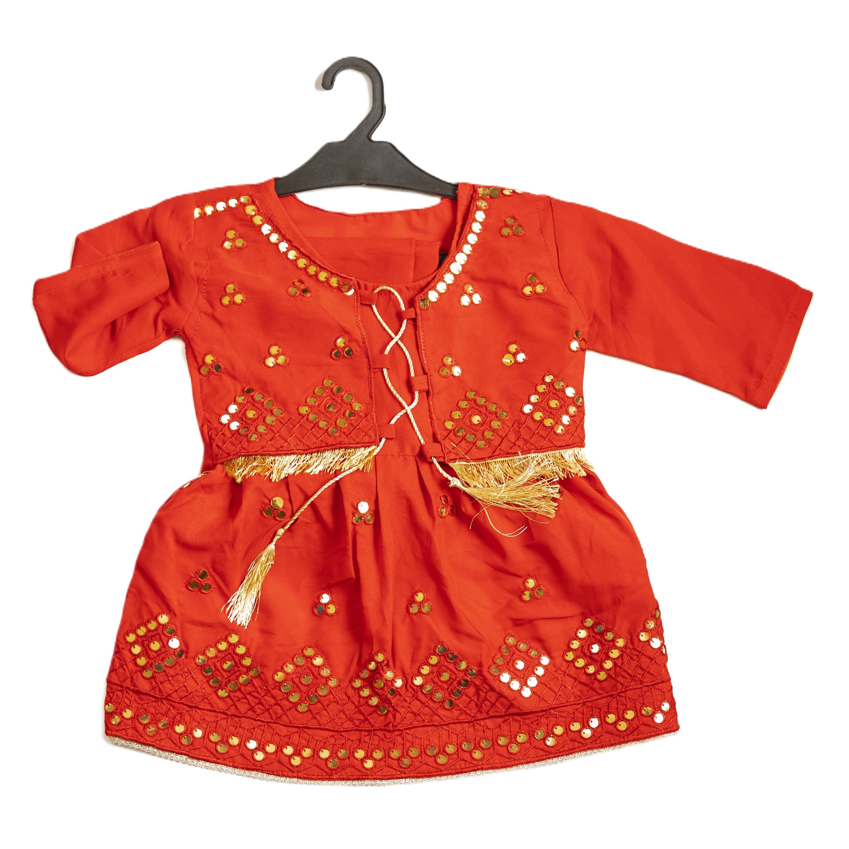 Red cotton frock set