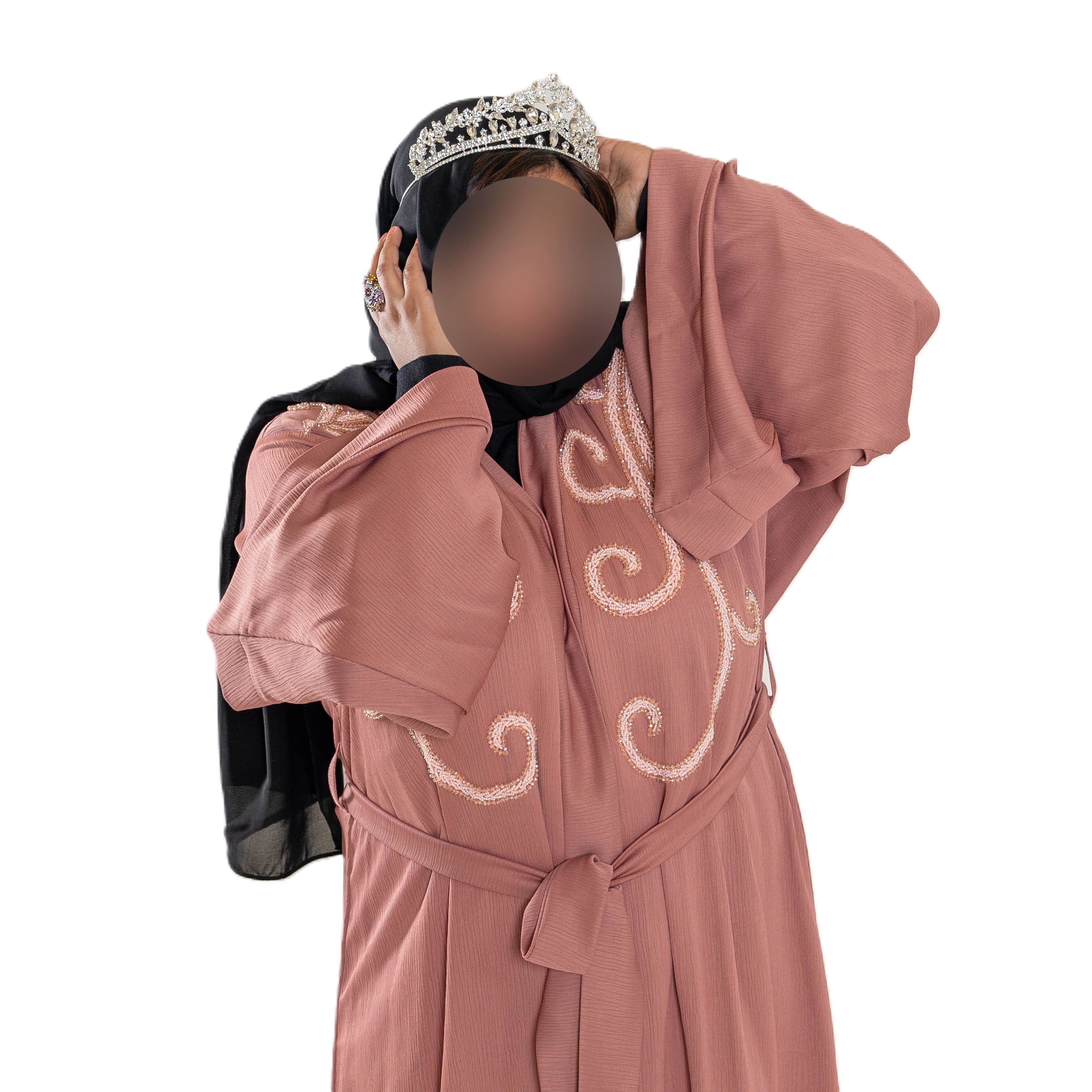 Pearl embroidered Abaya
