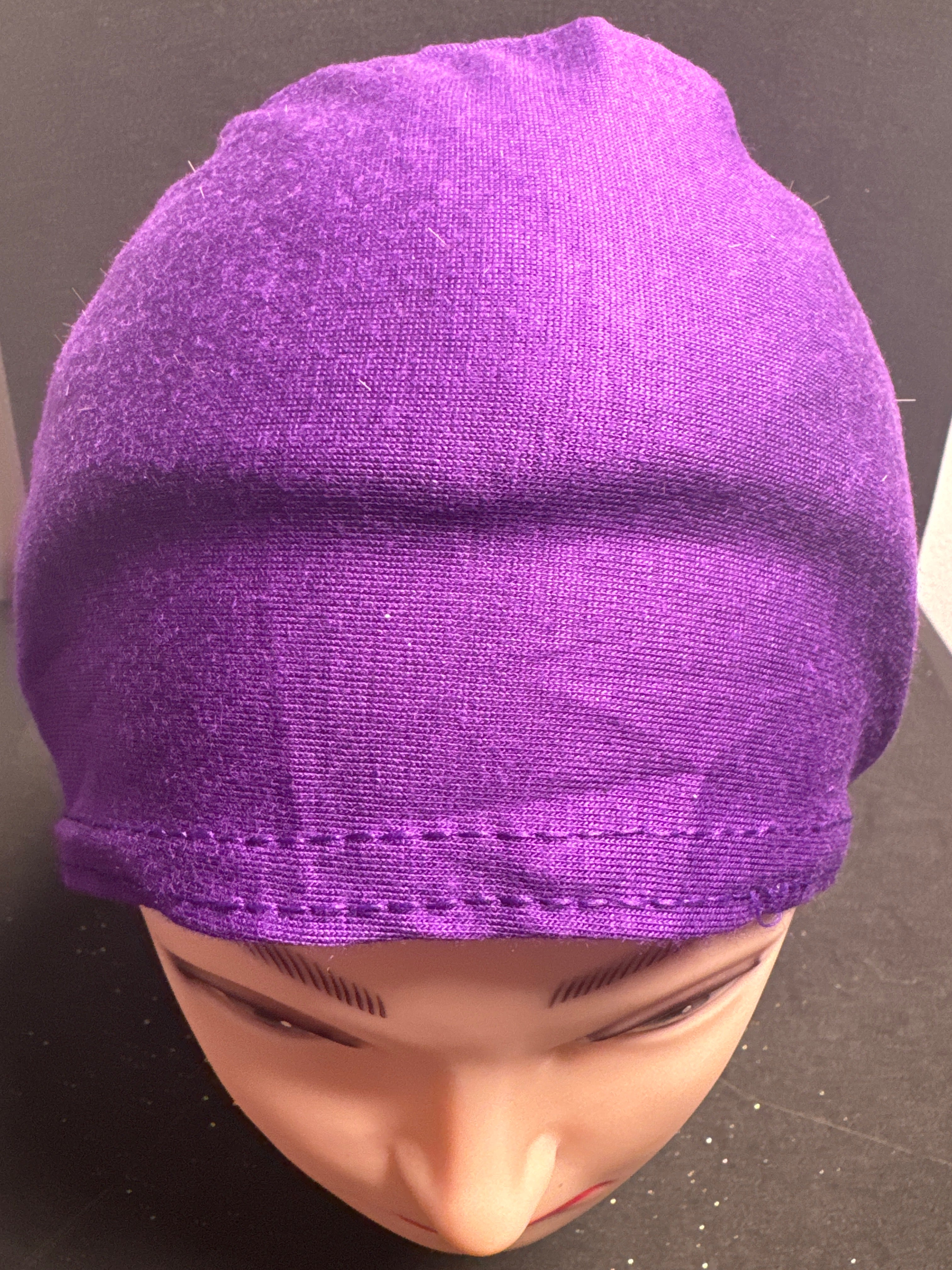 Women Hijab cap in Jersey Purple  fabric HC48