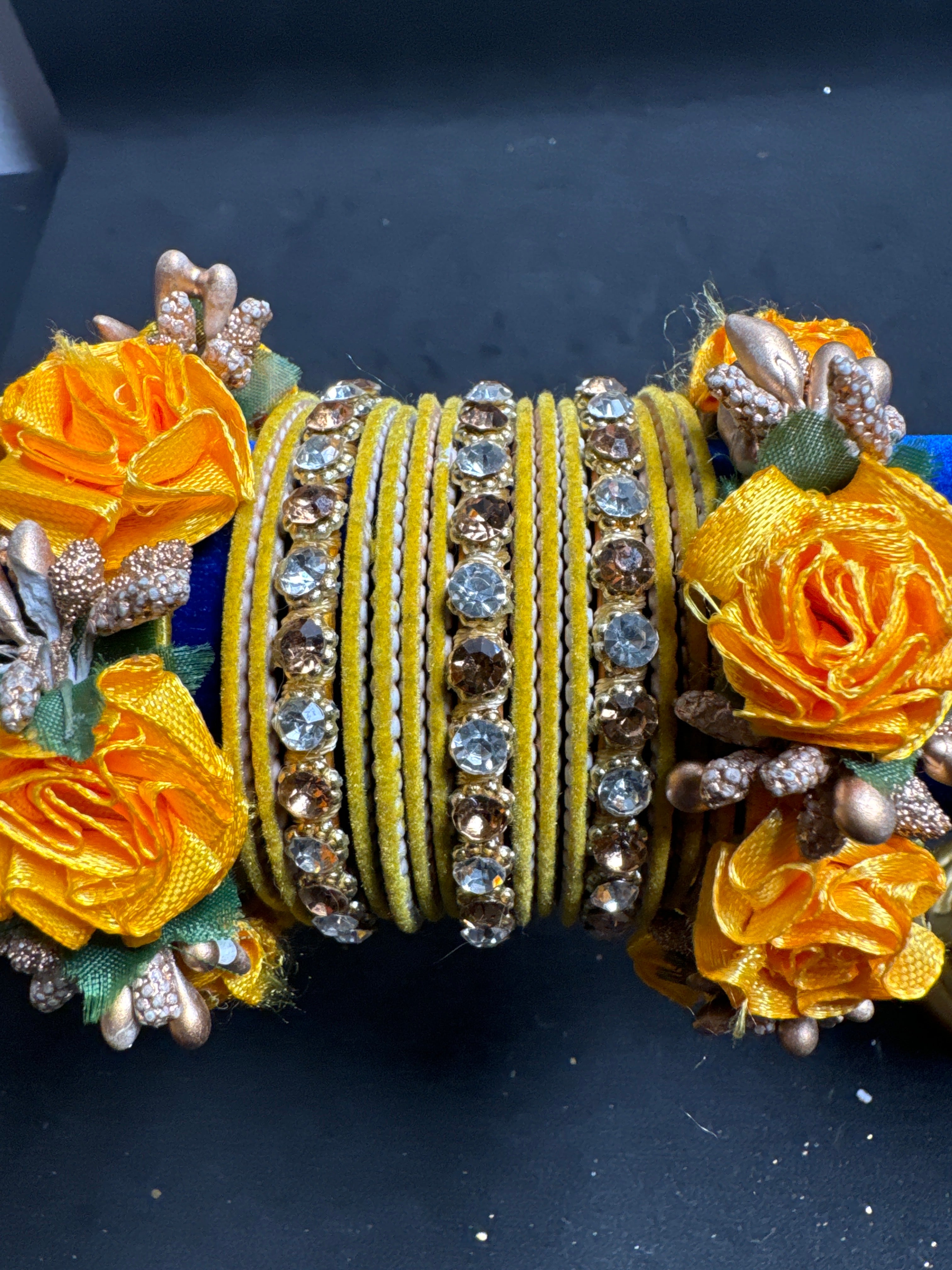 Yellow flower bangles FB36