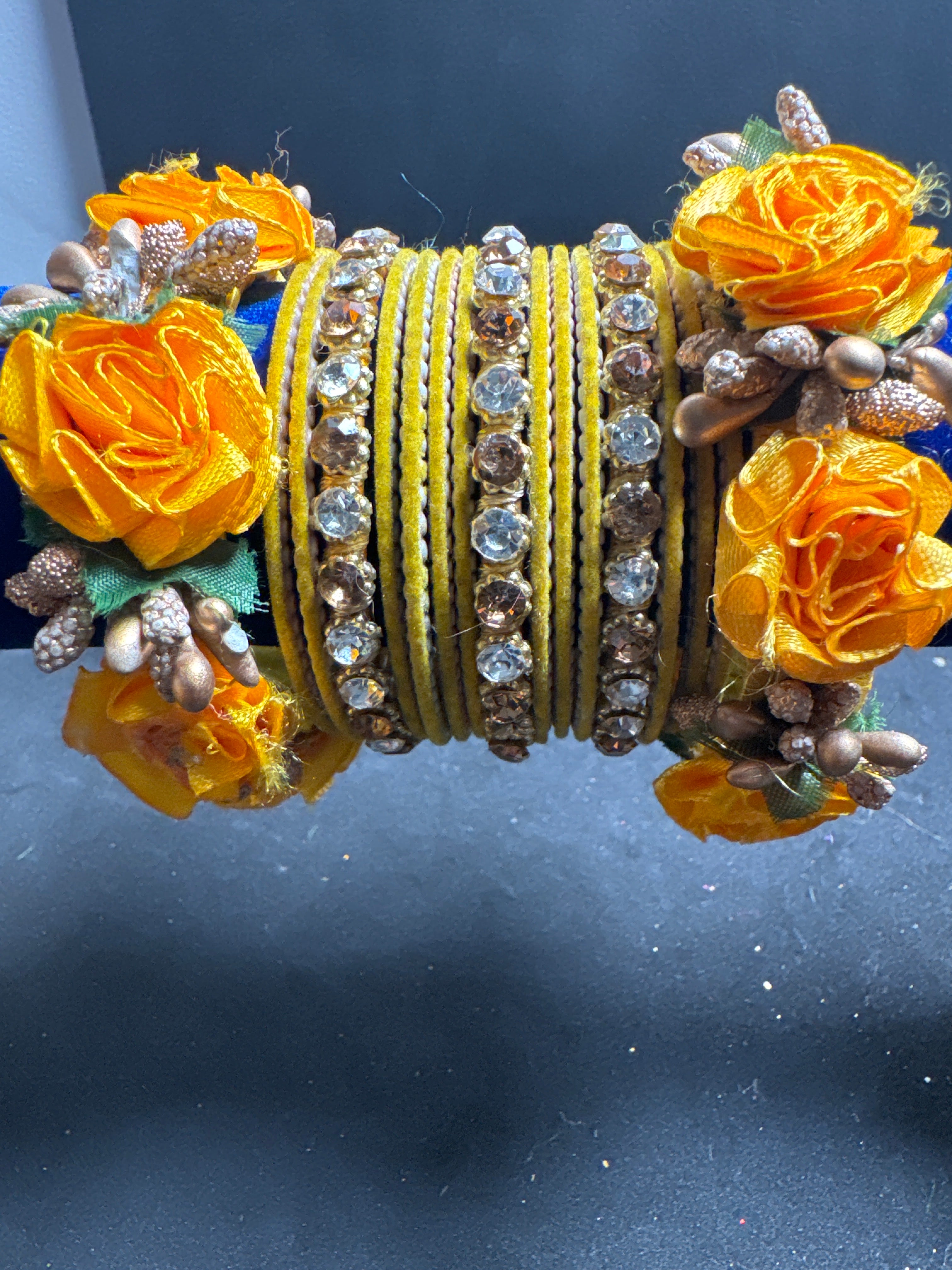 Yellow flower bangles FB36