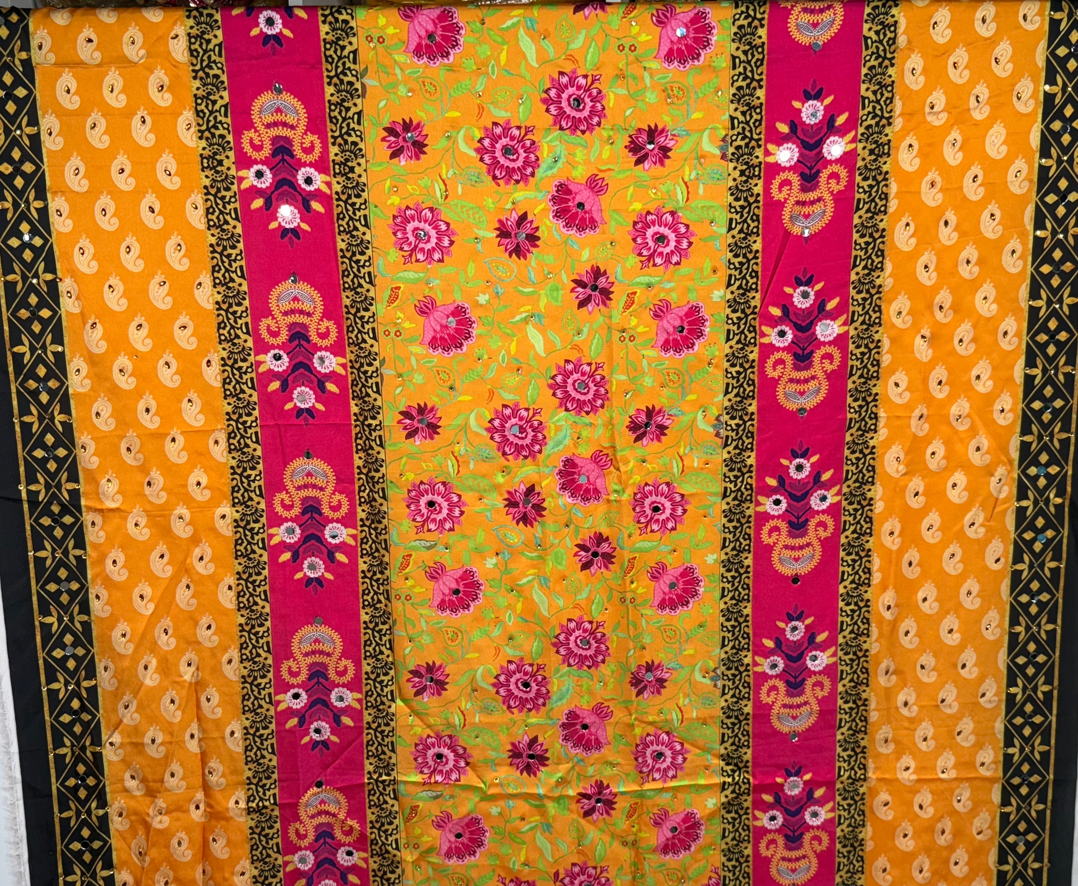 Silk Dupptta In Multi Colour Sd8 By Areeba'S Couture