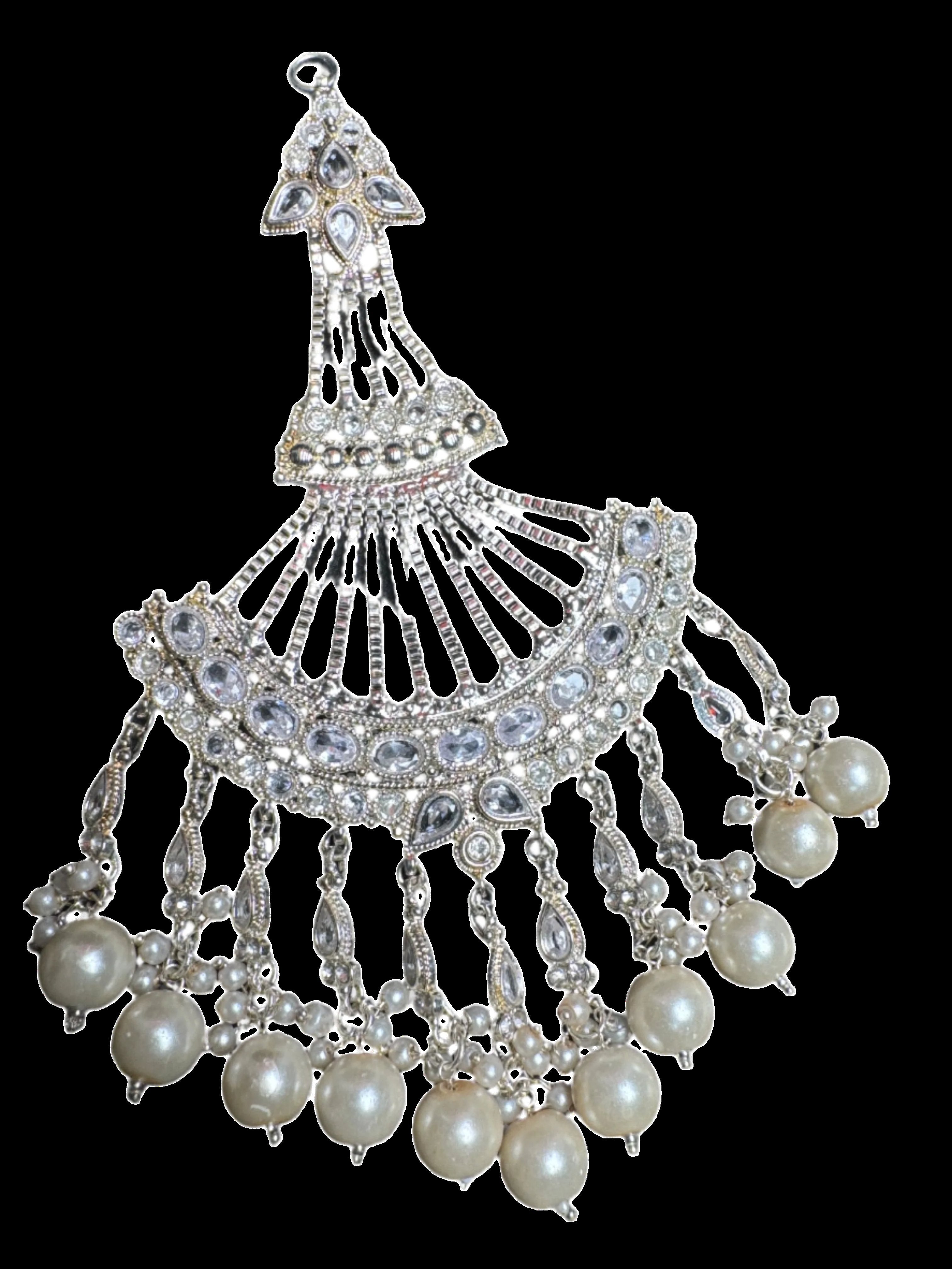 Sterling Silver Jhumar silver with silver pearls JM 09