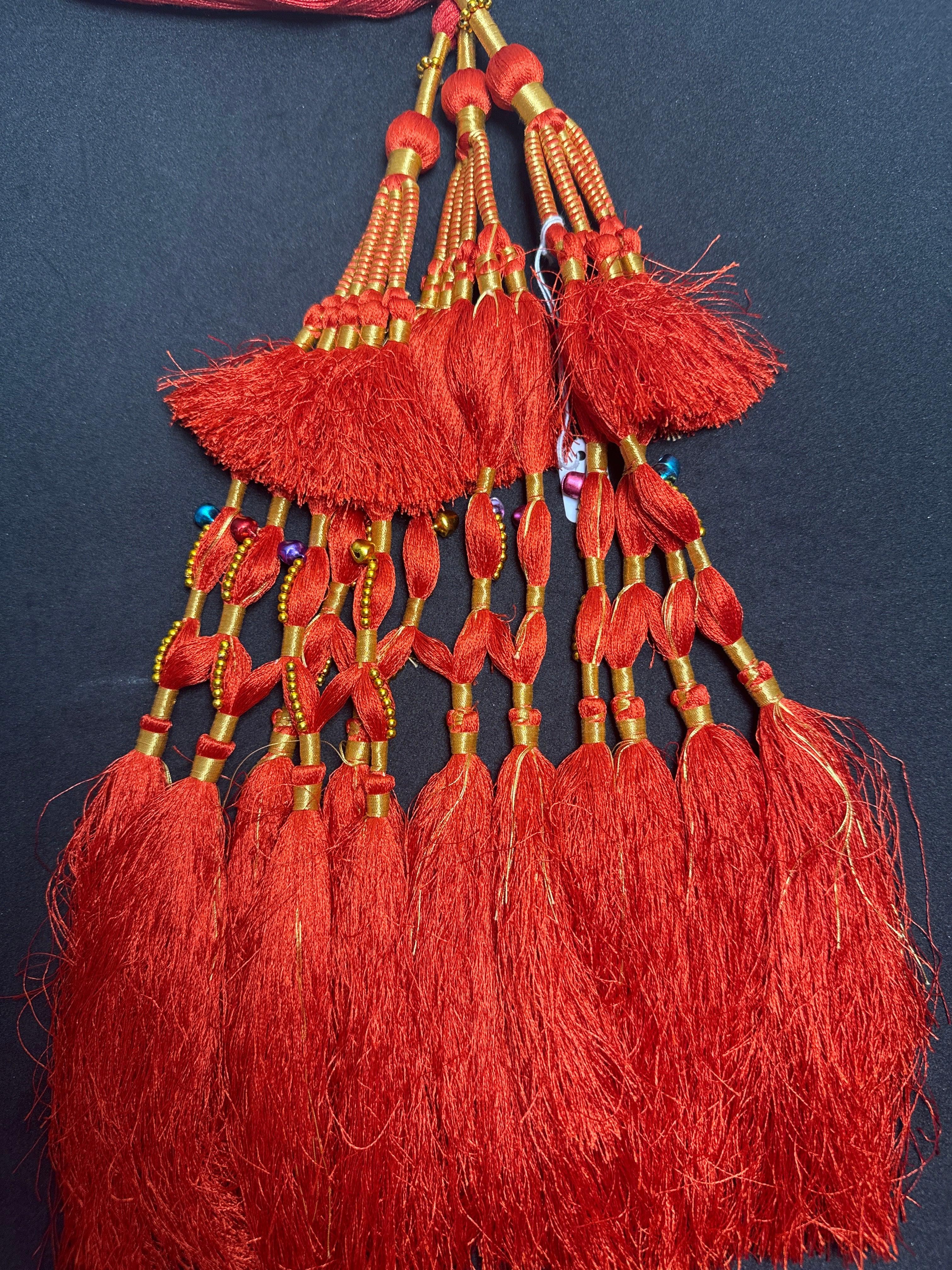 Red Parranda with multi beads in Red luxury tassels   SP9