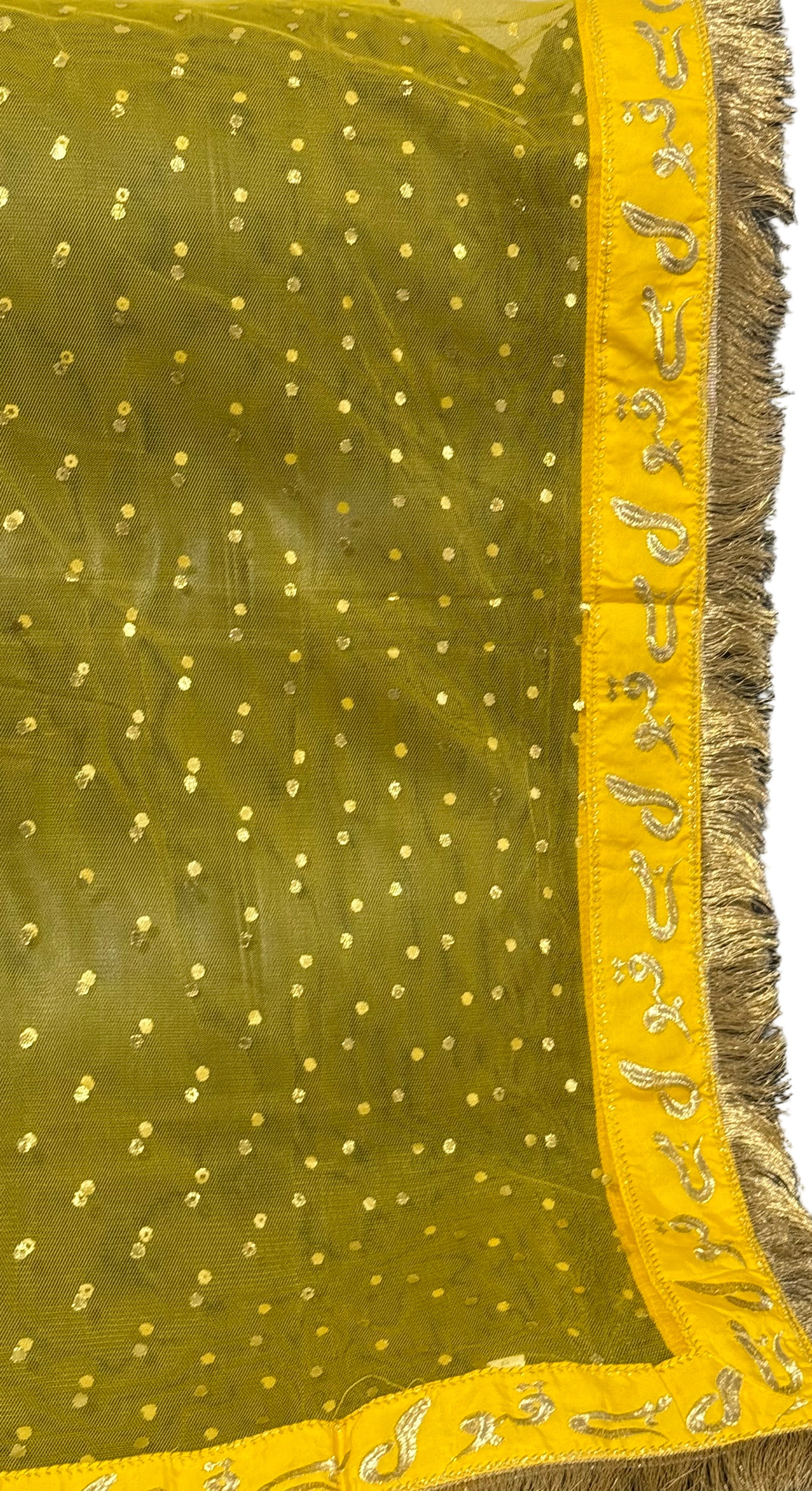 Yellow "Qabool Hai" Dupatta By Areeba'S Couture